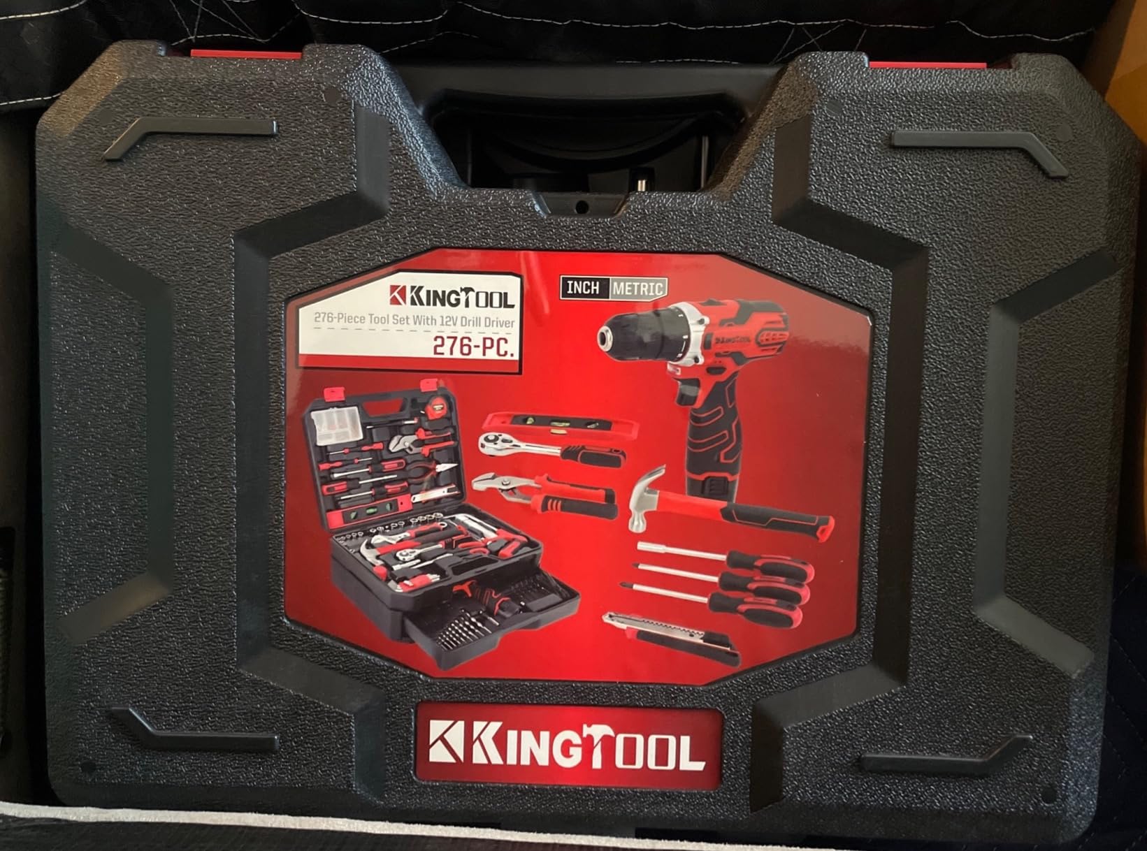 KingTool 276-Piece Tool Set Kit - Tool kit with 12V Cordless Power Drill Driver Toolbox Storage Case with Drawer, Drill Set Perfect for Homeowner, Diyer, Handyman customer photo 1