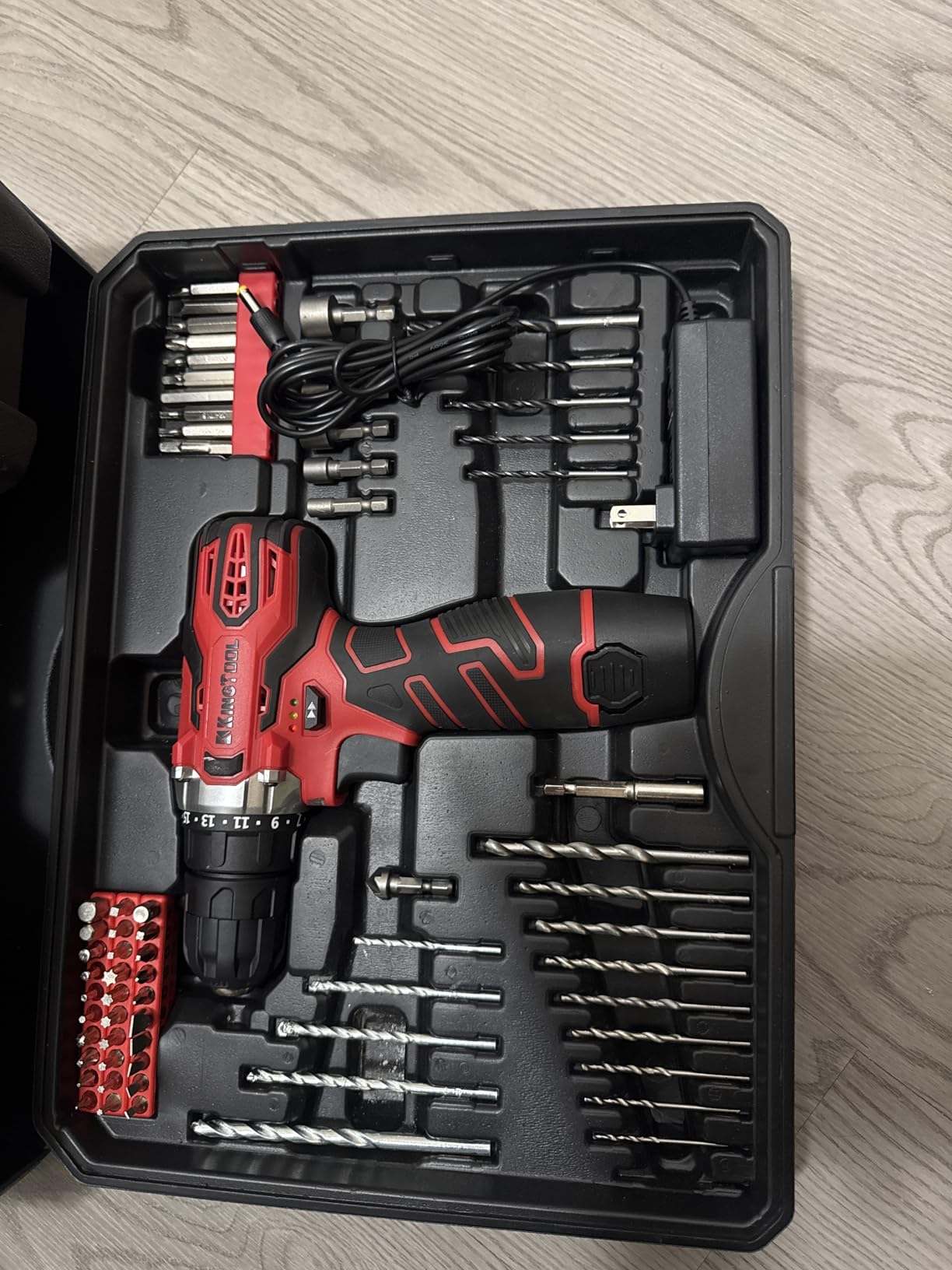 KingTool 276-Piece Tool Set Kit - Tool kit with 12V Cordless Power Drill Driver Toolbox Storage Case with Drawer, Drill Set Perfect for Homeowner, Diyer, Handyman customer photo 2