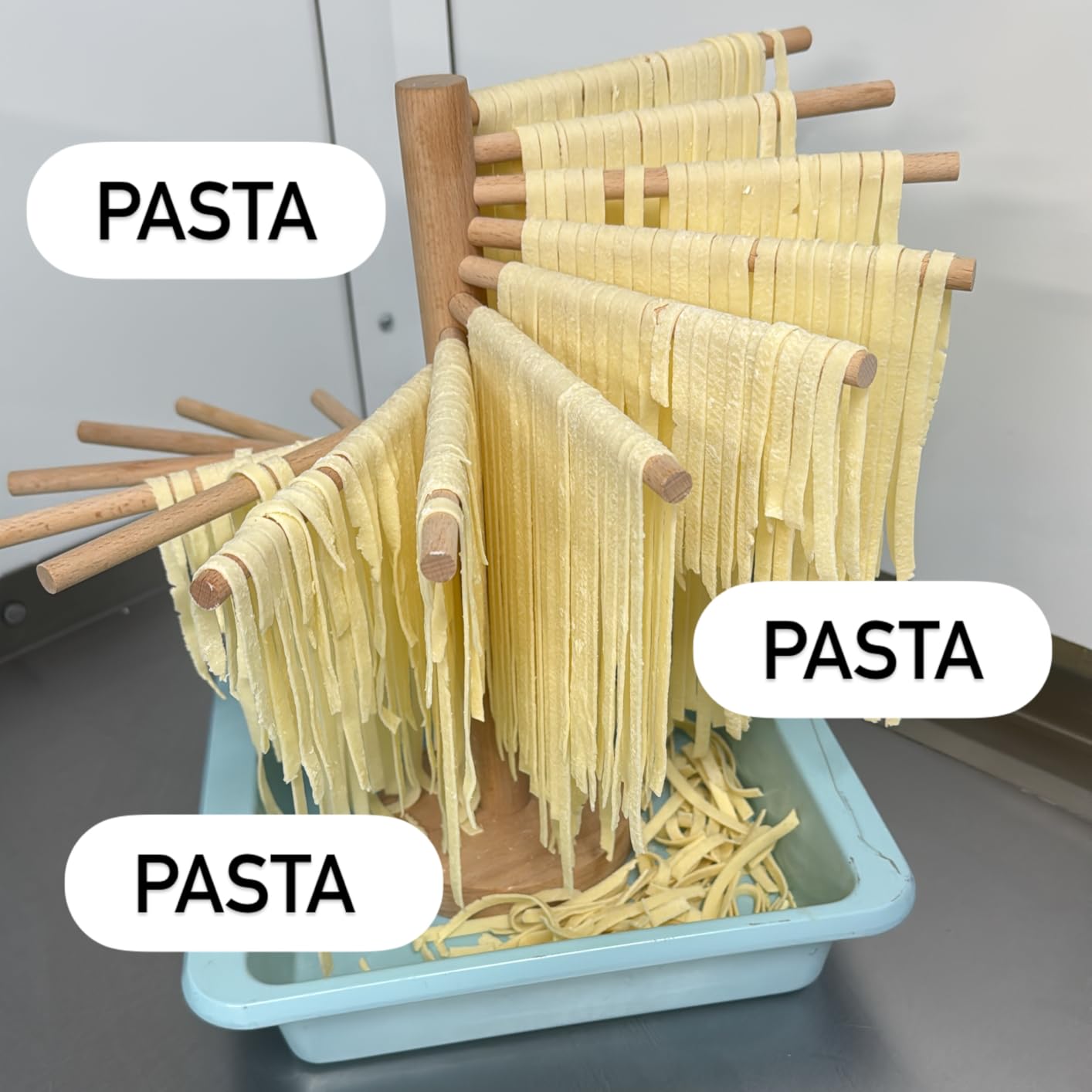 Pasta Drying Rack, 16-Arm Spaghetti Dryer Stand for Homemade Noodles, Quick Setup Kitchen Pasta Hanger for Fresh Pasta Drying and Storage customer photo 1