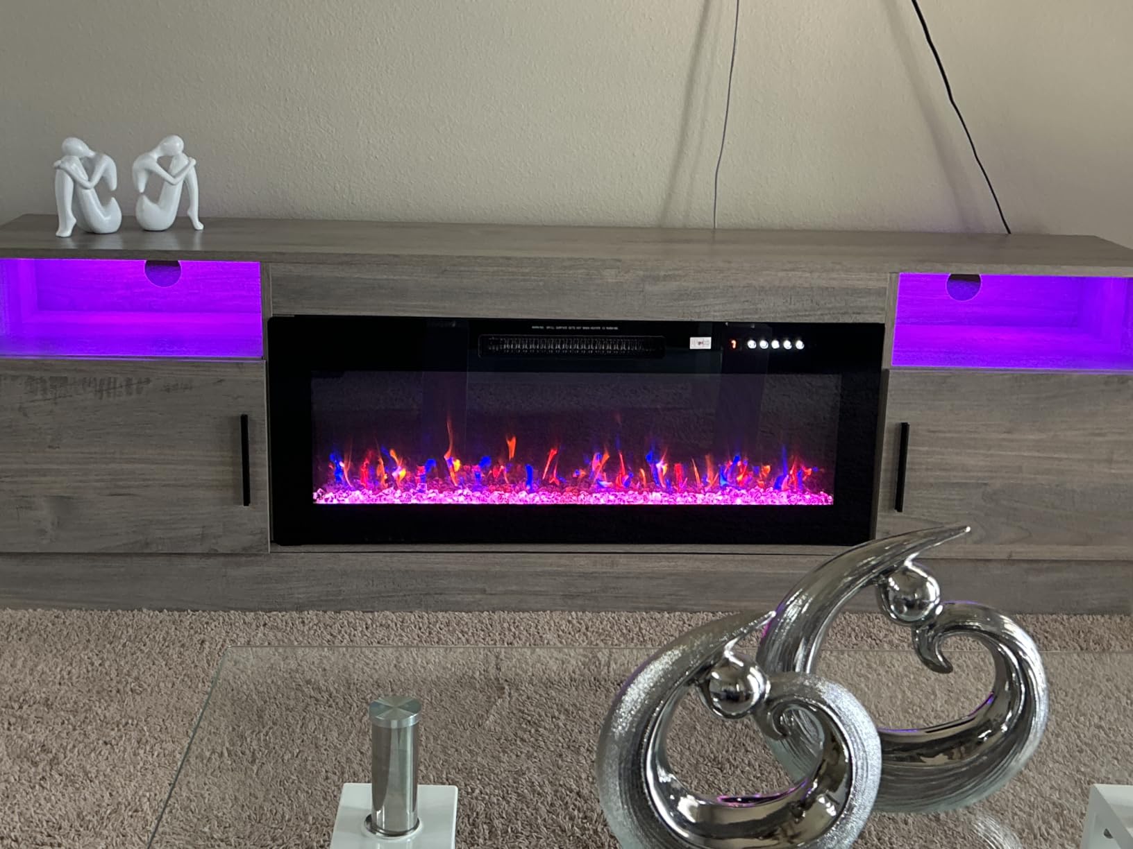 PRETZI Fireplace TV Stand with 36