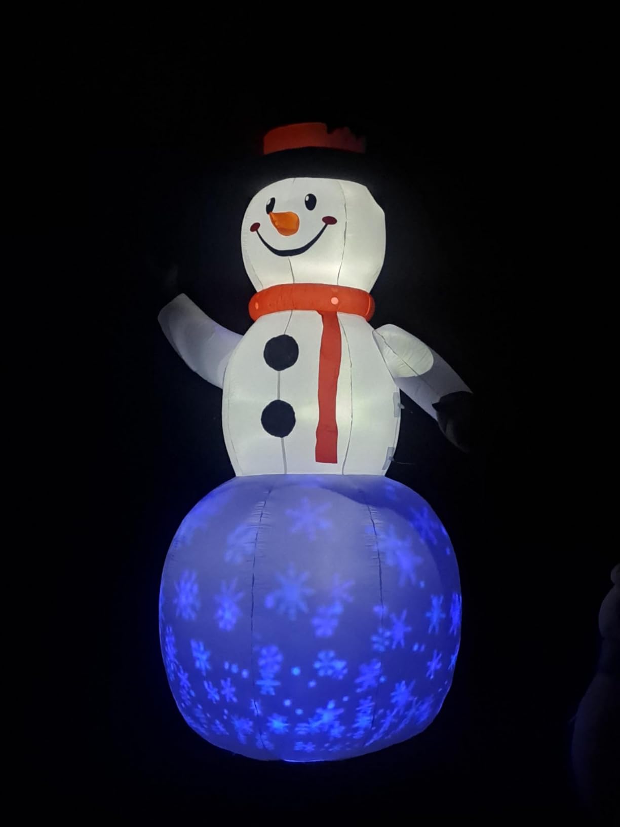 Rotating Snowflake Lights 12 Ft Giant Christmas Inflatables Snowman with Built-in LED Lights Christmas Decorations Outdoor Xmas Blow Up Snowman for Yard Garden Holiday Party Decor customer photo 2