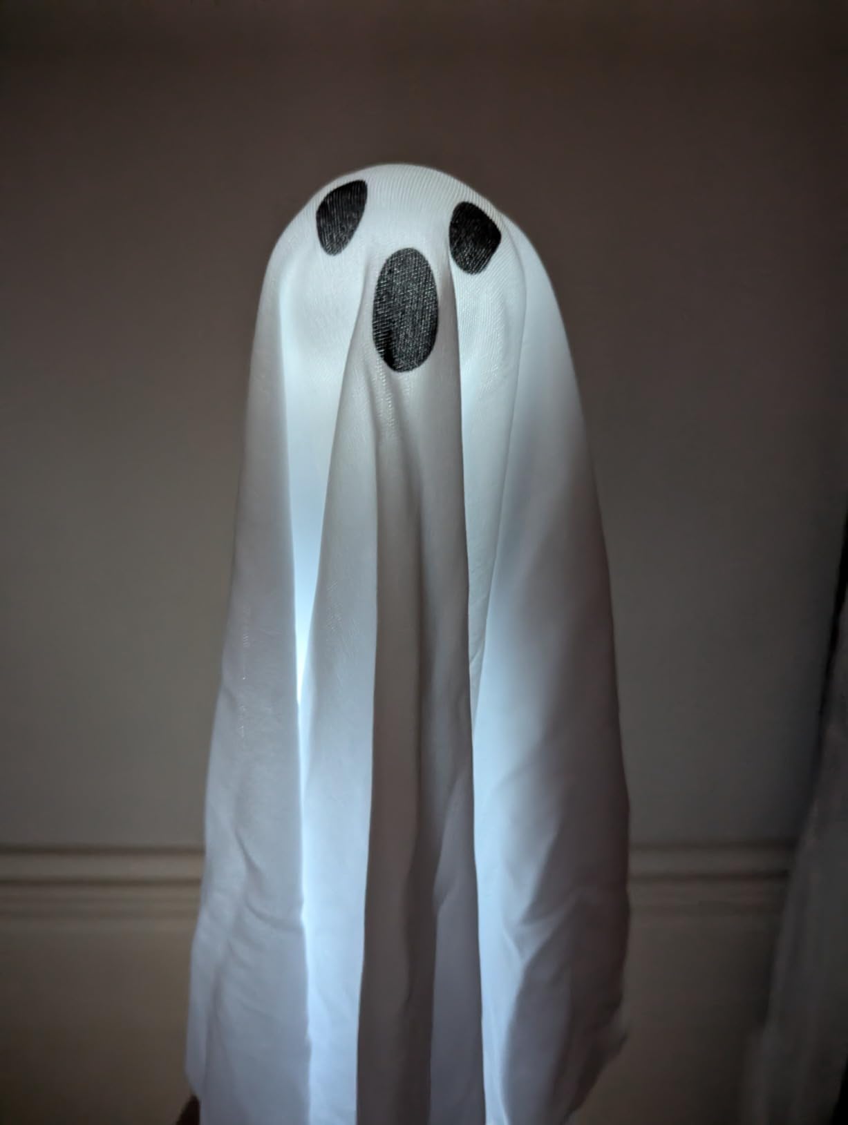 Halloween Decorations, 6 Pack Solar Ghost String Stake Lights 12.8 FT, White Small Cloth Ghost Stakes with 8 Lighting Modes and Waterproof Outdoor Garden/Yard Path Lights, Clod Light customer photo 2