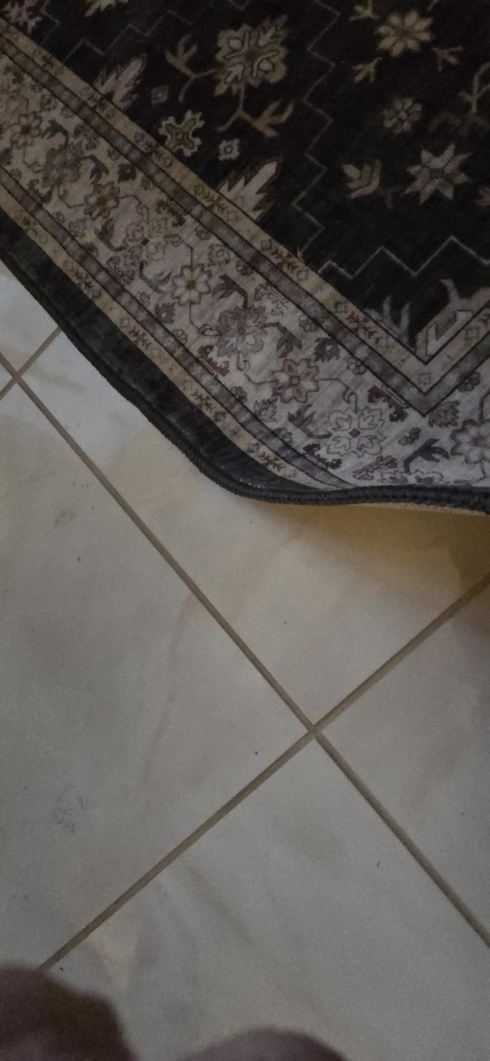 Black Farmhouse Washable 8x10 Area Rugs for Living Room, Bedroom, Dining Room Kitchen Table Rug for Under Table, Office, Dark Charcoal Tumble Stain Resistant Non-Slip Large Washable (8x10 Black/Multi) customer photo 2