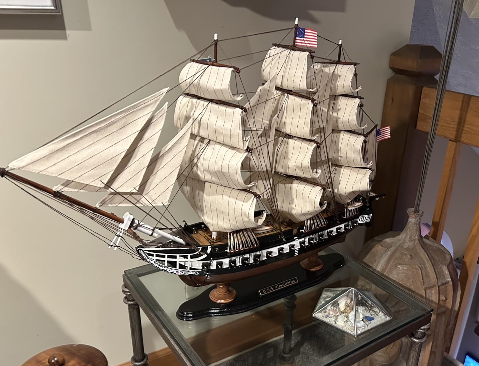 SAILINGSTORY Wooden Model Ship USS Constitution 1/95 Scale Replica customer photo 2