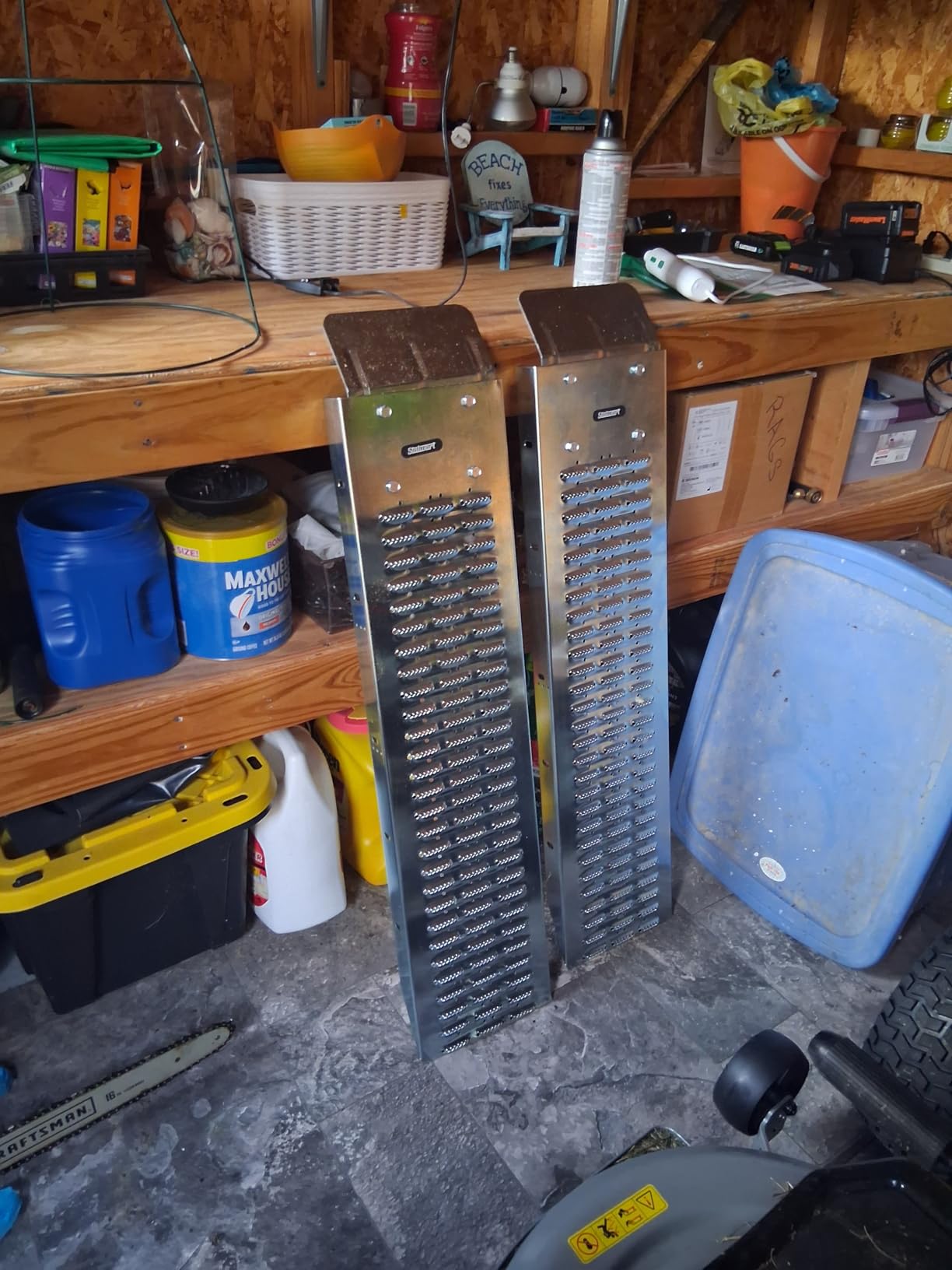 Loading Ramps - Set of Two 77-Inch Folding Ramps for ATVs, Motorcycles, Mowers, Carts, and More - 2200lb Combined Capacity Car Ramp Set by Stalwart customer photo 1
