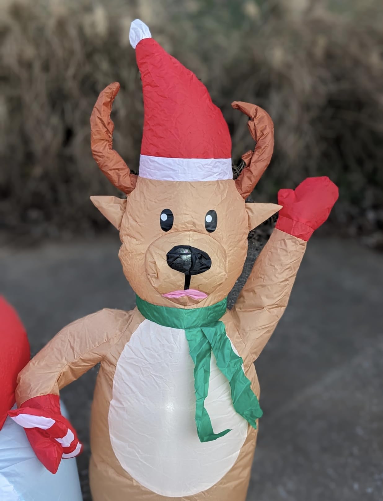 10FT Christmas Inflatable Outdoor Decoration, Merry Christmas Inflatable Banner Blow Up Yard Decorations Inflatable Santa Claus Reindeer Lighted Xmas Decor for Party Garden Yard Lawn customer photo 2