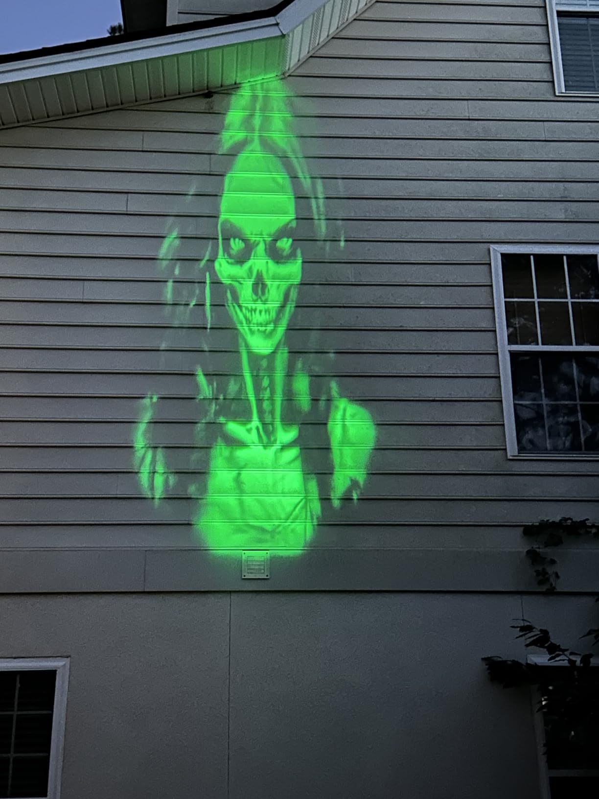 Halloween Decorations Outdoor,2026 Upgraded 3D Dynamic Skull Ghost Projector Lights,Clearer Skull HD Patterns,Night Light for Home Window Wall Halloween Decor customer photo 2