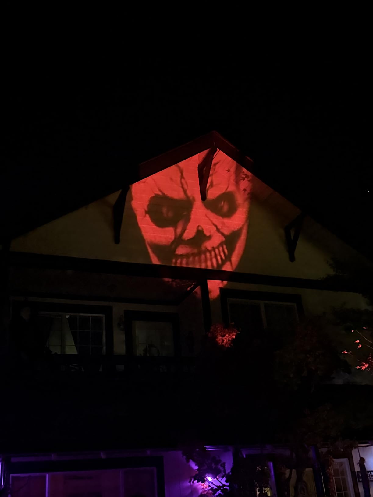 Halloween Decorations Outdoor, 3D Dynamic Red Skull Halloween Projector Lights, Waterproof Holiday Light for Window, Ground, Roof, Wall, Cemetery, Holiday Decor customer photo 2