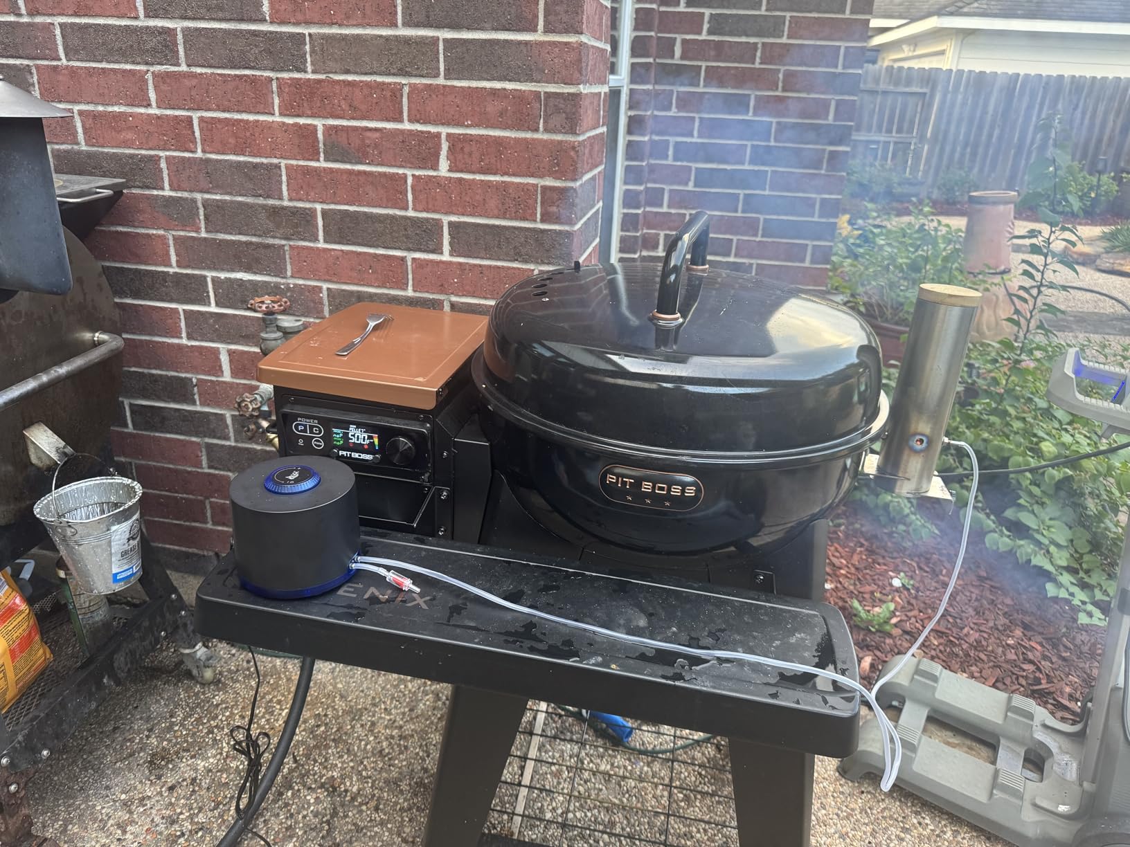 Smoke Generator, Hot and Cold Smoke Generator with Lid & Air Pump, Portable Electric Smoker Grill, Stainless Steel Pellet Smoker Tube, BBQ Premium Smoking Accessories for Smoking Meats and Vegetables customer photo 2
