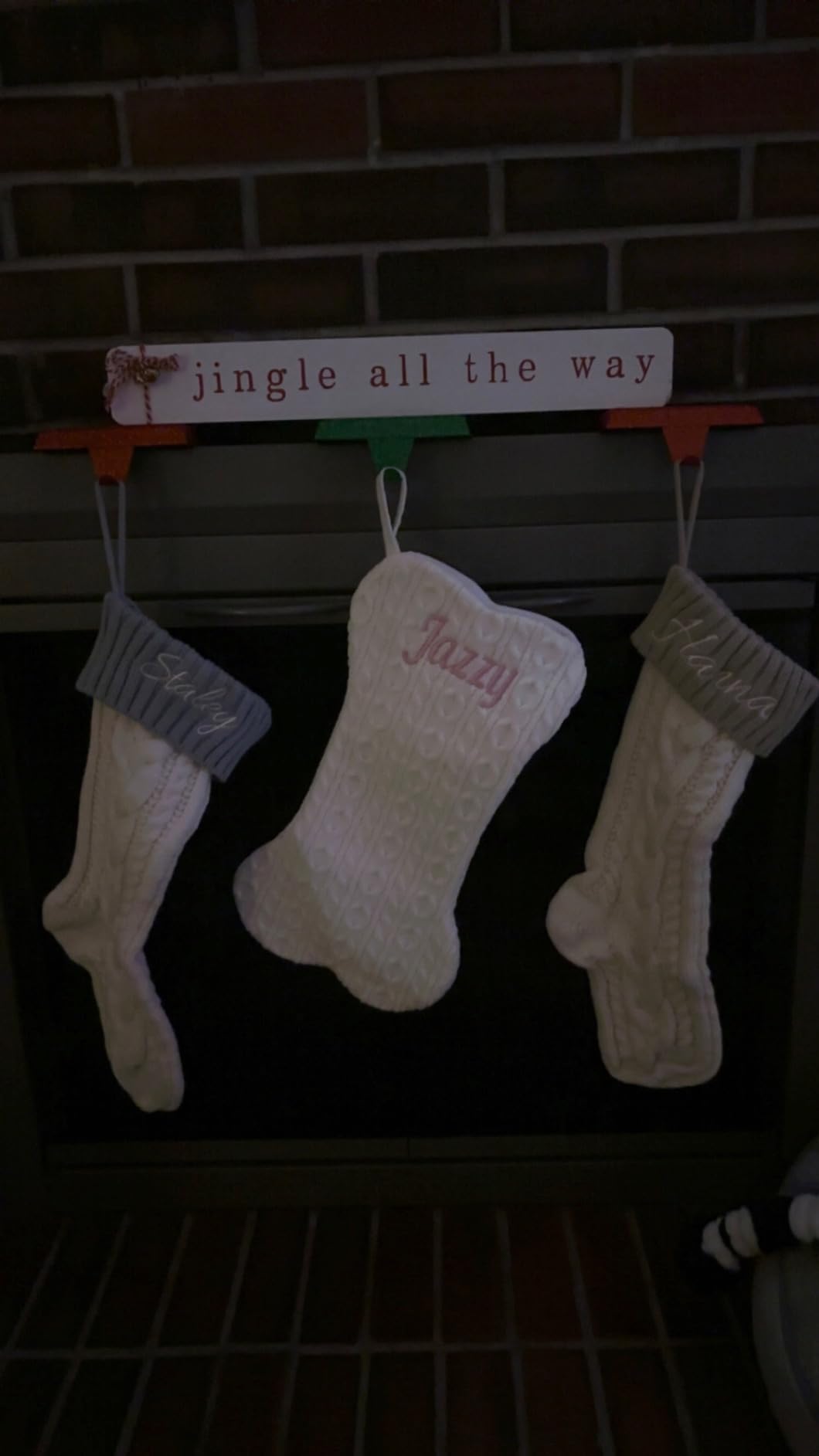 GoClimber Christmas Stocking Holders for Mantle Set of 4, Weighted Stocking Holder Fireplace Stocking Hangers for Xmas Holiday Party Decoration customer photo 1