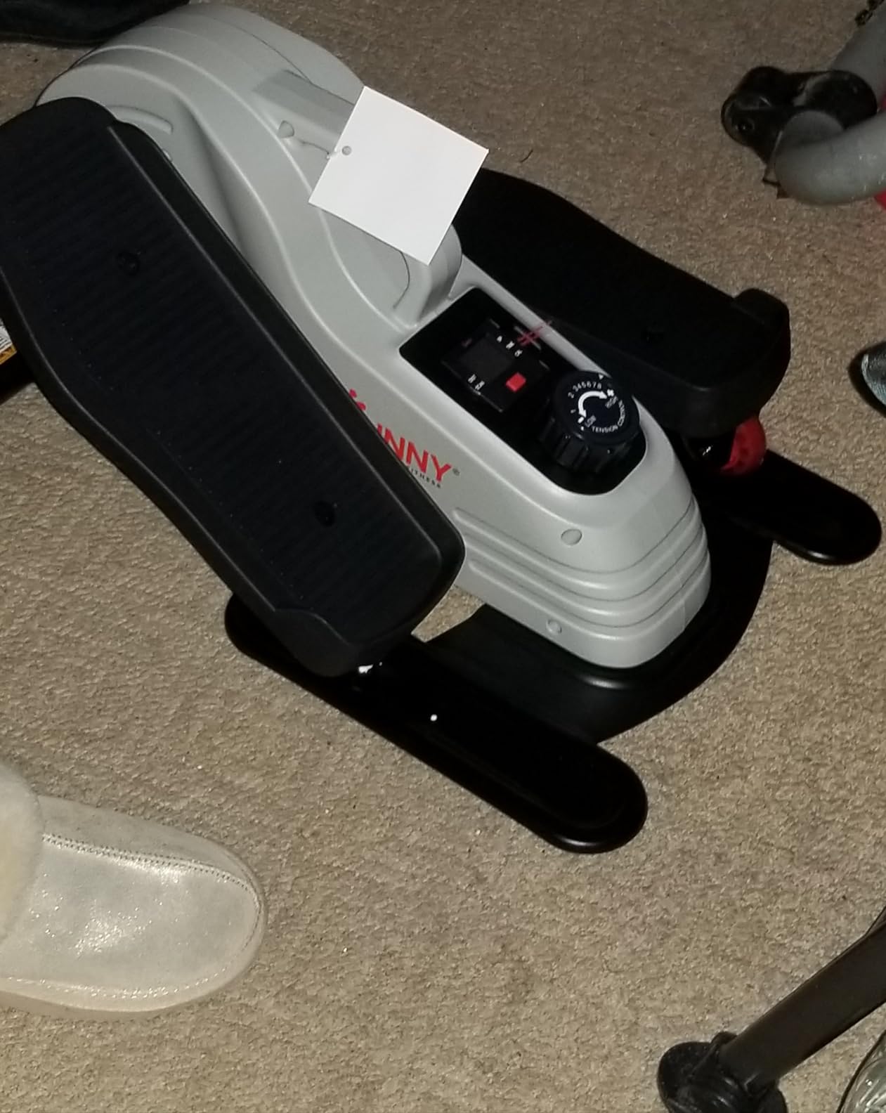 Sunny Health & Fitness Under Desk Pedal Elliptical Machine Leg Exerciser | Joint-Friendly, Quiet Operation, Adjustable Speed, Compact, Digital Monitor, SunnyFit App customer photo 2