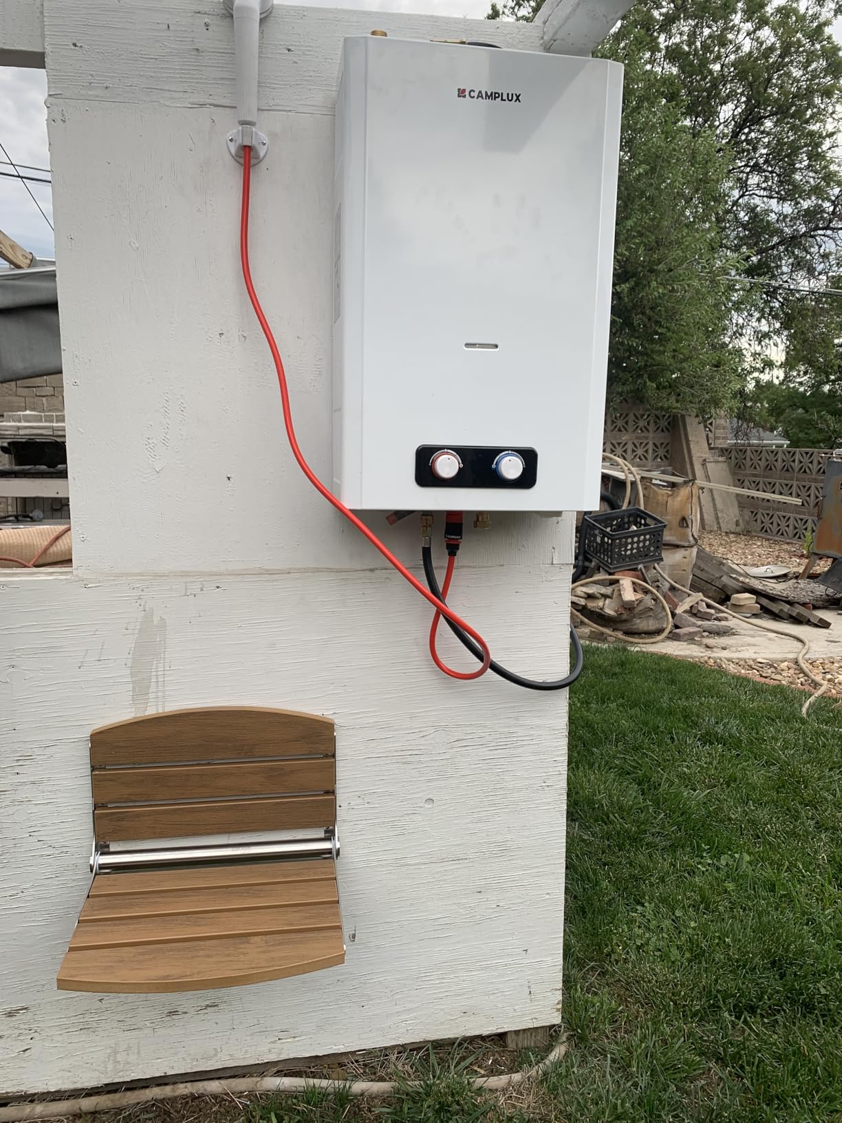 CAMPLUX Tankless Water Heater, 5.28 GPM Propane Water Heater Camping, Outdoor for Cabin, Off-grid, Tiny House & Mobile Home, 136,000 BTU, BD528 customer photo 1