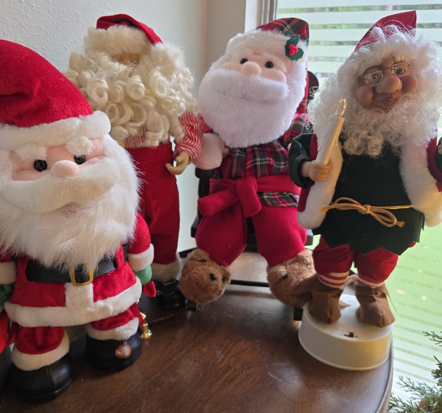 Christmas Animated Decoration Rocking Chair Santa Claus Plush, 18inch Talking Santa Decor, Animatronic Collectible Figurines with Sing, Mouth Move, Illuminated Face, Sitting Xmas Gift for Indoor, Home customer photo 1