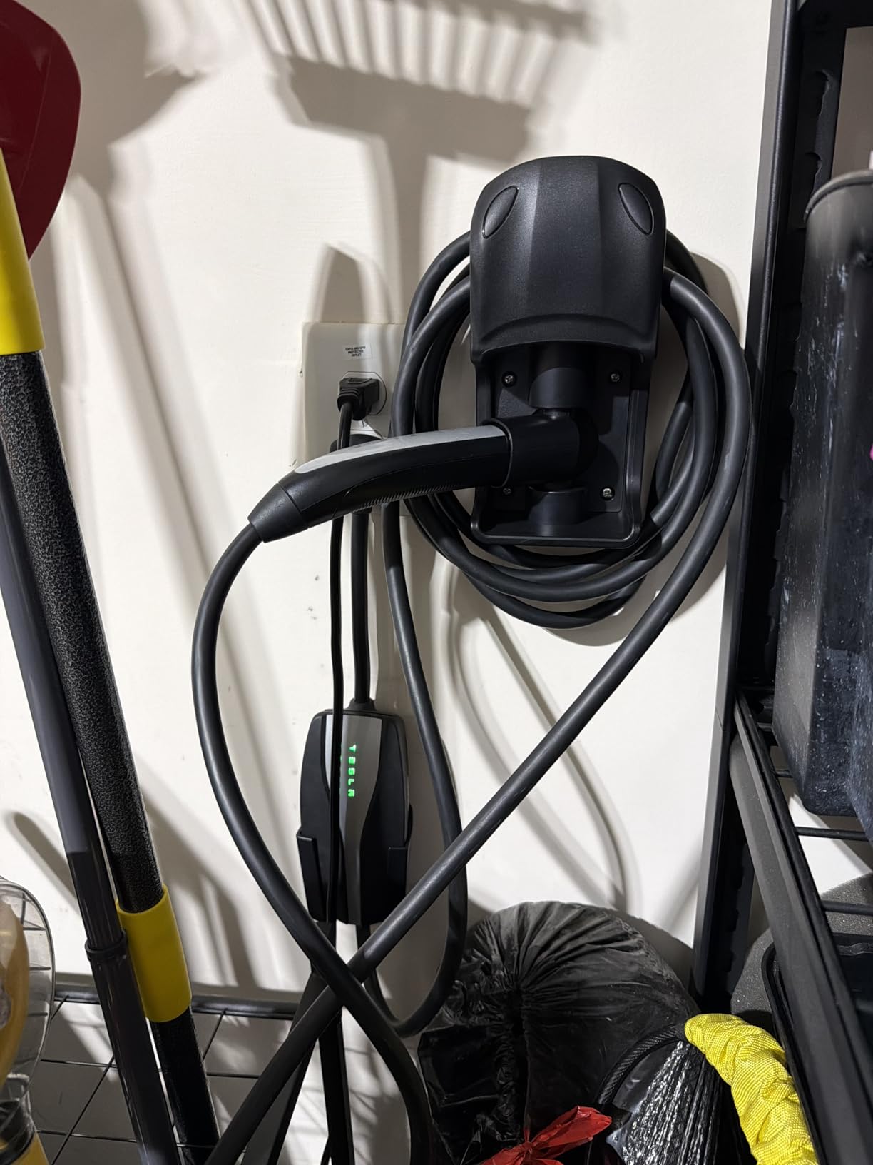 EV Charger Holder Wall Mount, EV Charging Cable Holder for Electric Vehicle Mobile Connector Organizer, Upgraded Rotatable J1772 Plug Hangers customer photo 1