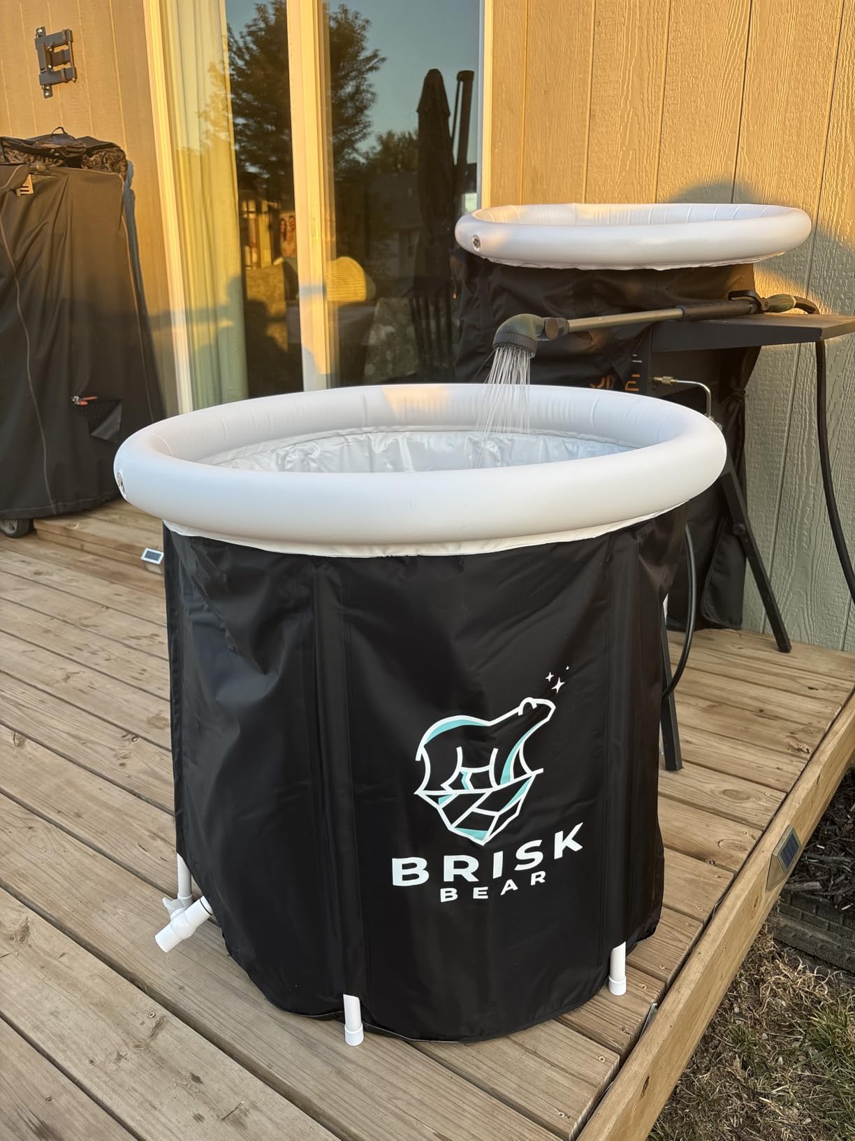 XL Oval Ice Bath Tub for Athletes with Cover by Brisk Bear - Extra Large Cold Plunge Tub for Recovery - Ice Tub with Digital Timer, Thermometer & Reusable Ice Molds - Cold Plunge to Soothe Muscles customer photo 2