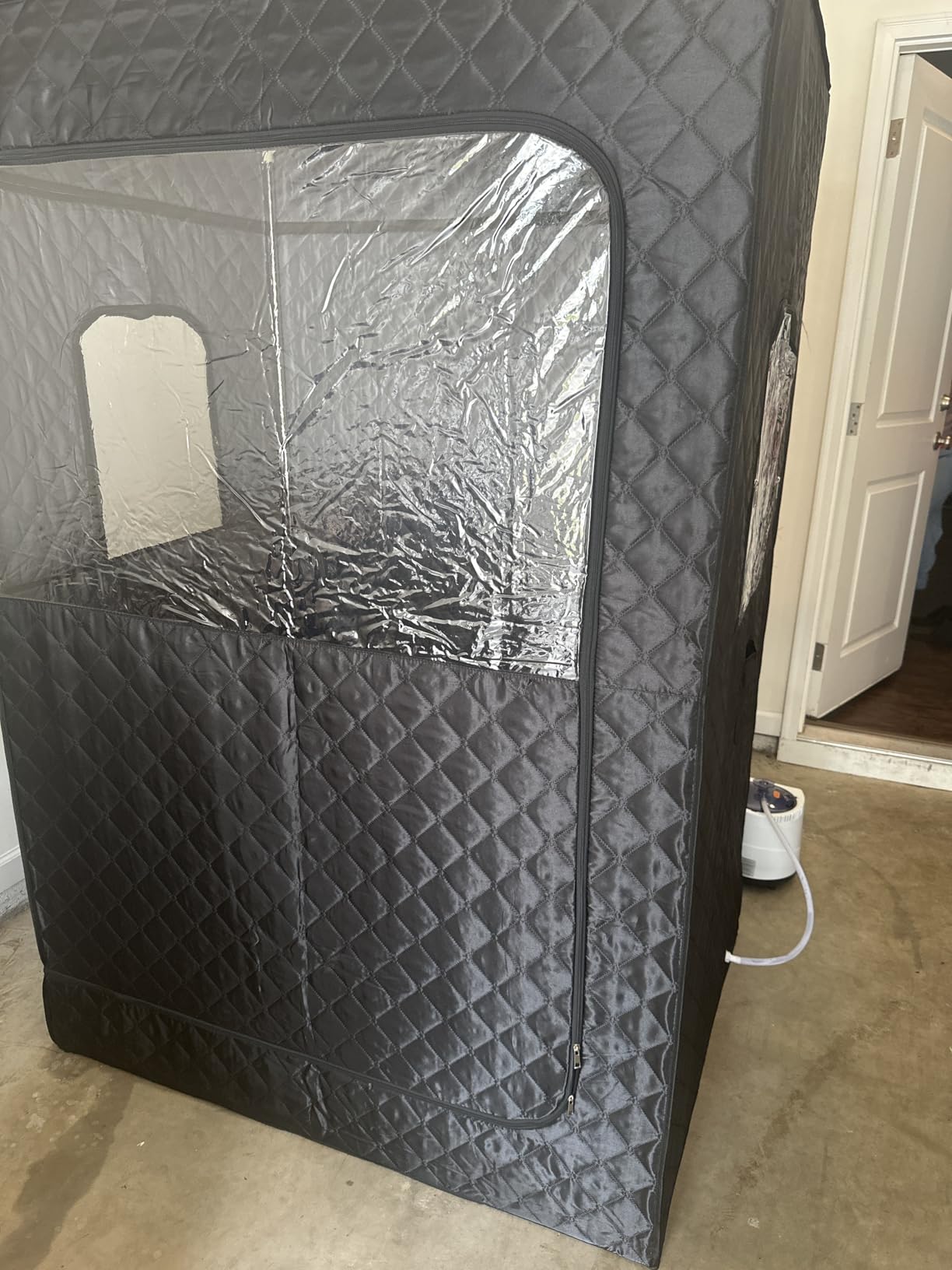 Manastin 2 Person Portable Steam Sauna for Home, 1 or 2 Person Full Body Home Spa with 2 Foldable Chairs,9 Levels of Sauna Tent with Remote Control, (Black, Large) customer photo 2
