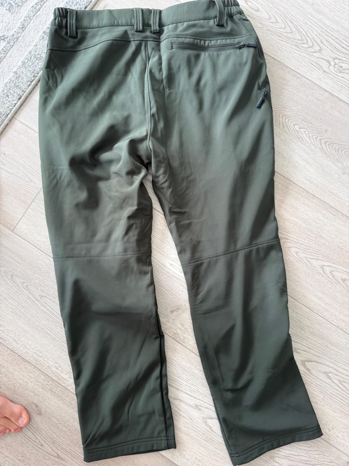 Moosehill Mens Fleece-Lined Hiking Pants: Extended Leg Zippers 7 Pockets | Anti-abrasion Knee Patches, Water Resistant, Windproof, Tear Resistant, Zipper Phone Pocket, Outdoor Work & Winter Skiing customer photo 1