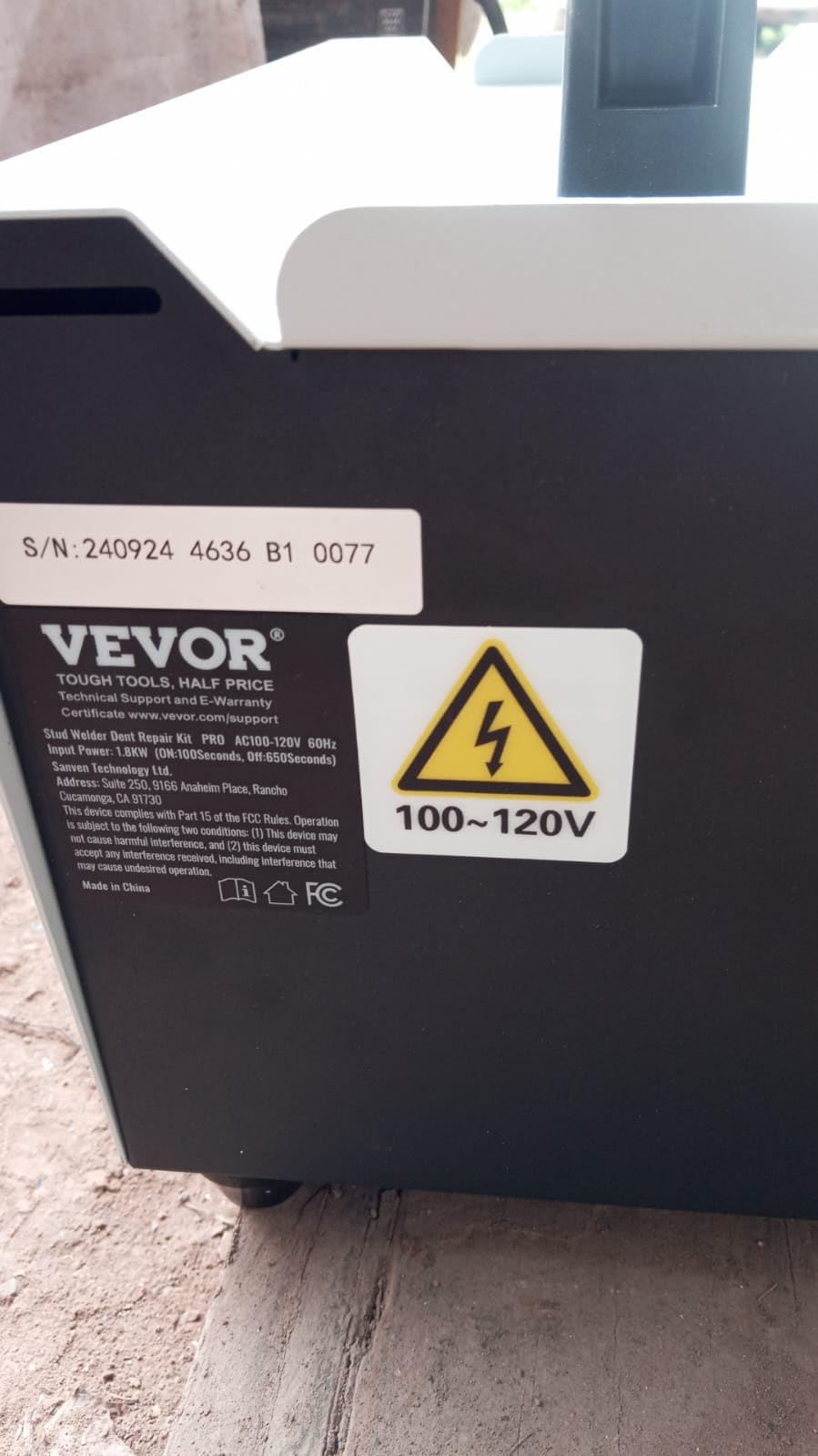 VEVOR Stud Welder Dent Repair Kit, 1.8KW Spot Welder Dent Puller with Auto/Manual Welding & 7 Versatile Modes, 110V Auto Body Spot Welding Dent Puller Machine for Car, Truck Dent Repair customer photo 1