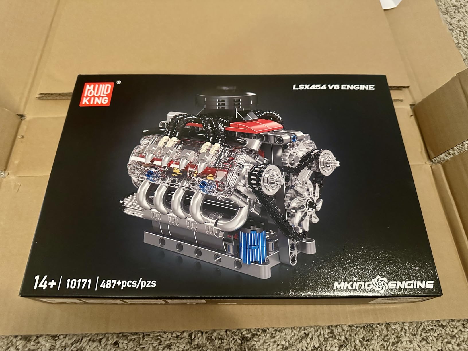 Mini V8 Engine Kits That Runs, Build Your Own Visible Car Motor, Physical Science Experiment Models for Teens, Best STEM Toy Gifts for 14+ and Adult 10171 (487 Pcs) customer photo 1