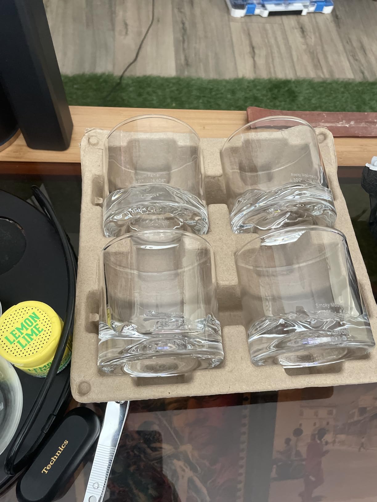 LIITON American Peaks Heavy Crystal Whiskey Glasses Gift Set of 4, Thick Freezable Bourbon Glass customer photo 2