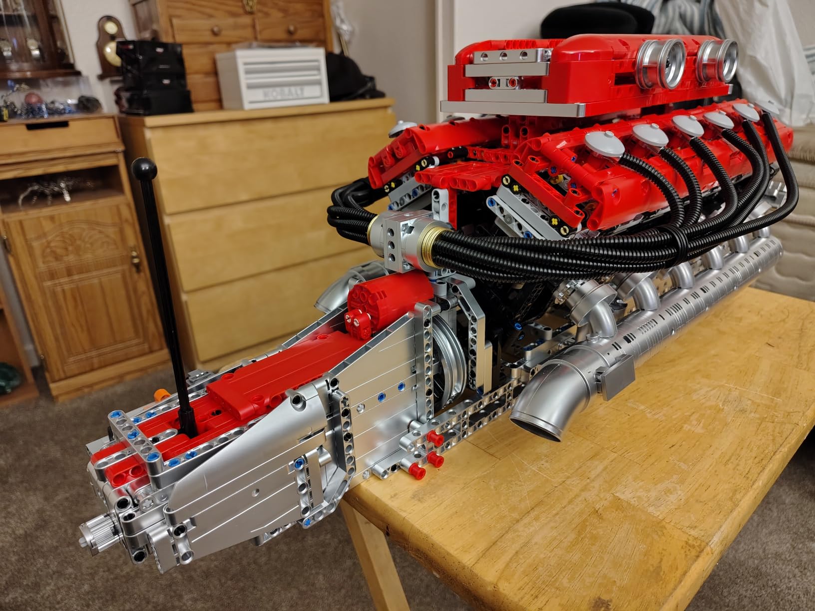V12 Engine Model Kit that Runs - Motorized Mini Engines Building Blocks Set with Battery & Gearshift, Car Construction STEM Toy for Adults, DIY Mechanic Engineering Kit (3472+ PCS) customer photo 1