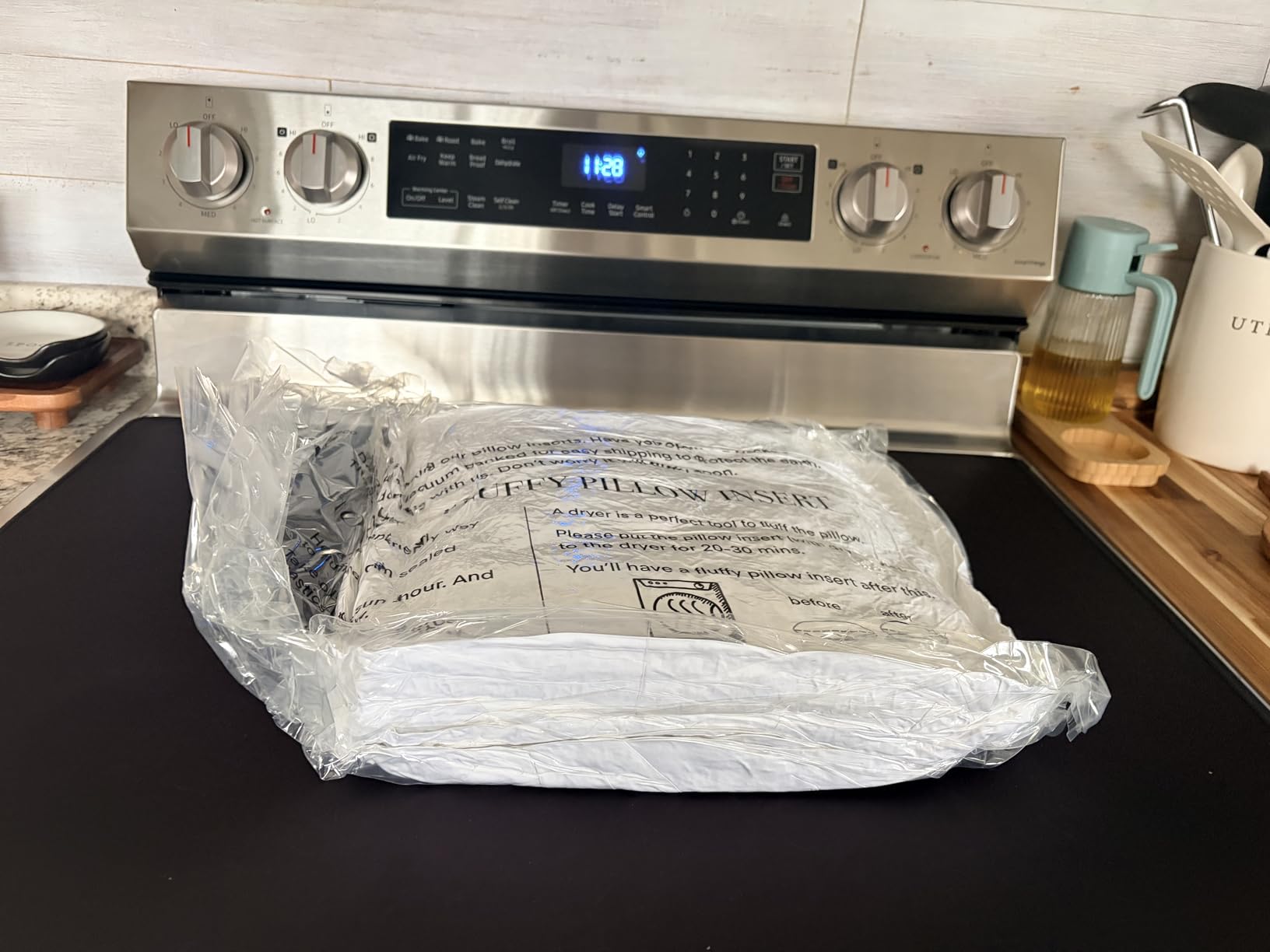 basic home Hotel-Style Queen Size 20x28 Goose Feather & Down Bed Pillow - 100% Odorless Sleep Pillow for Neck Support & Cooling Comfort - 233TC Cotton Cover with Anti-Poke Liner Queen 20x28 inch customer photo 1