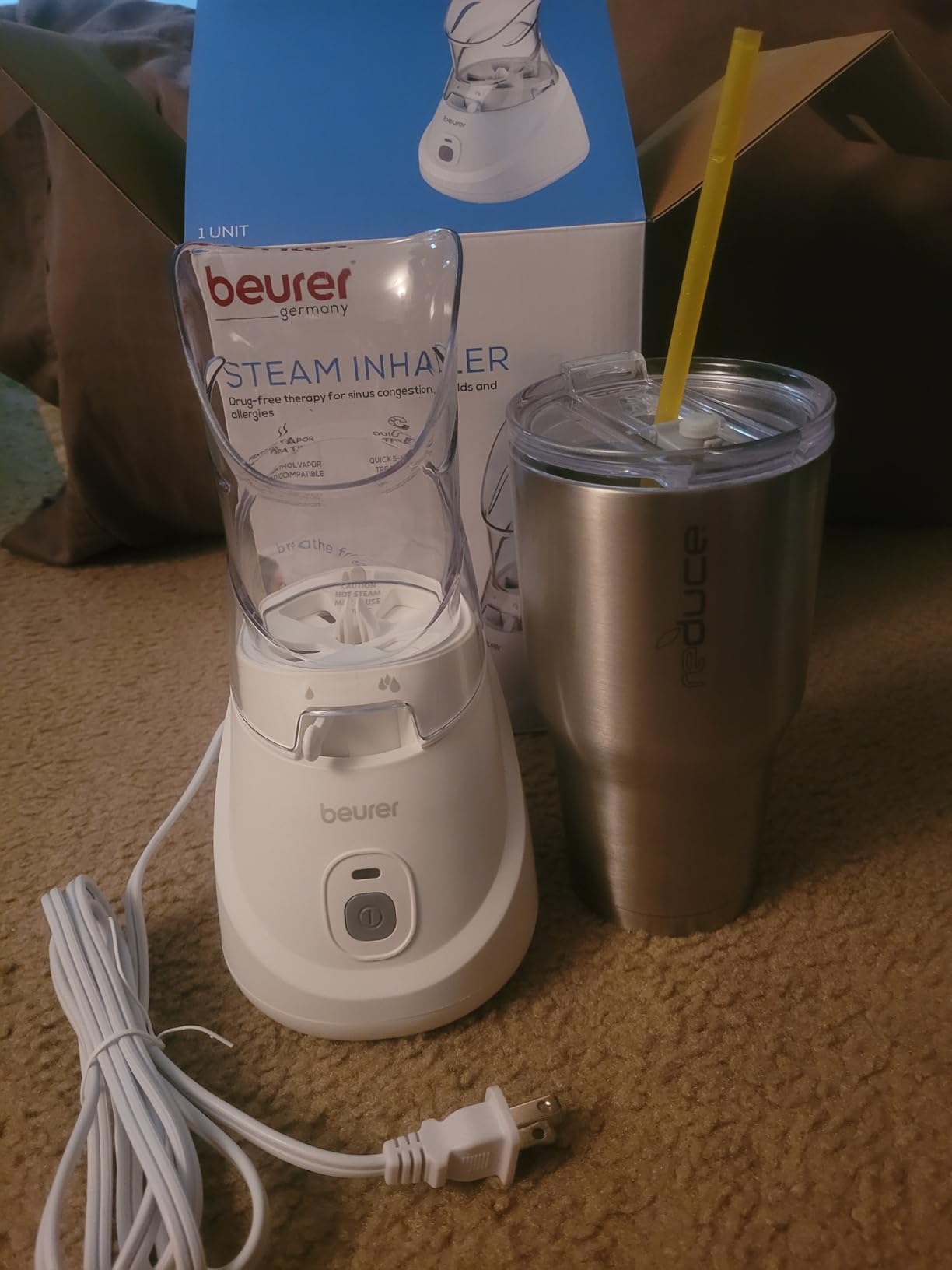 Beurer SI31 Steam Inhaler for Drug-Free Cough & Cold Sinus Relief, Naturally Soothes Nasal & Throat Passages, with Universal Mask & Variable Steam Control, FSA/HSA Eligible customer photo 1