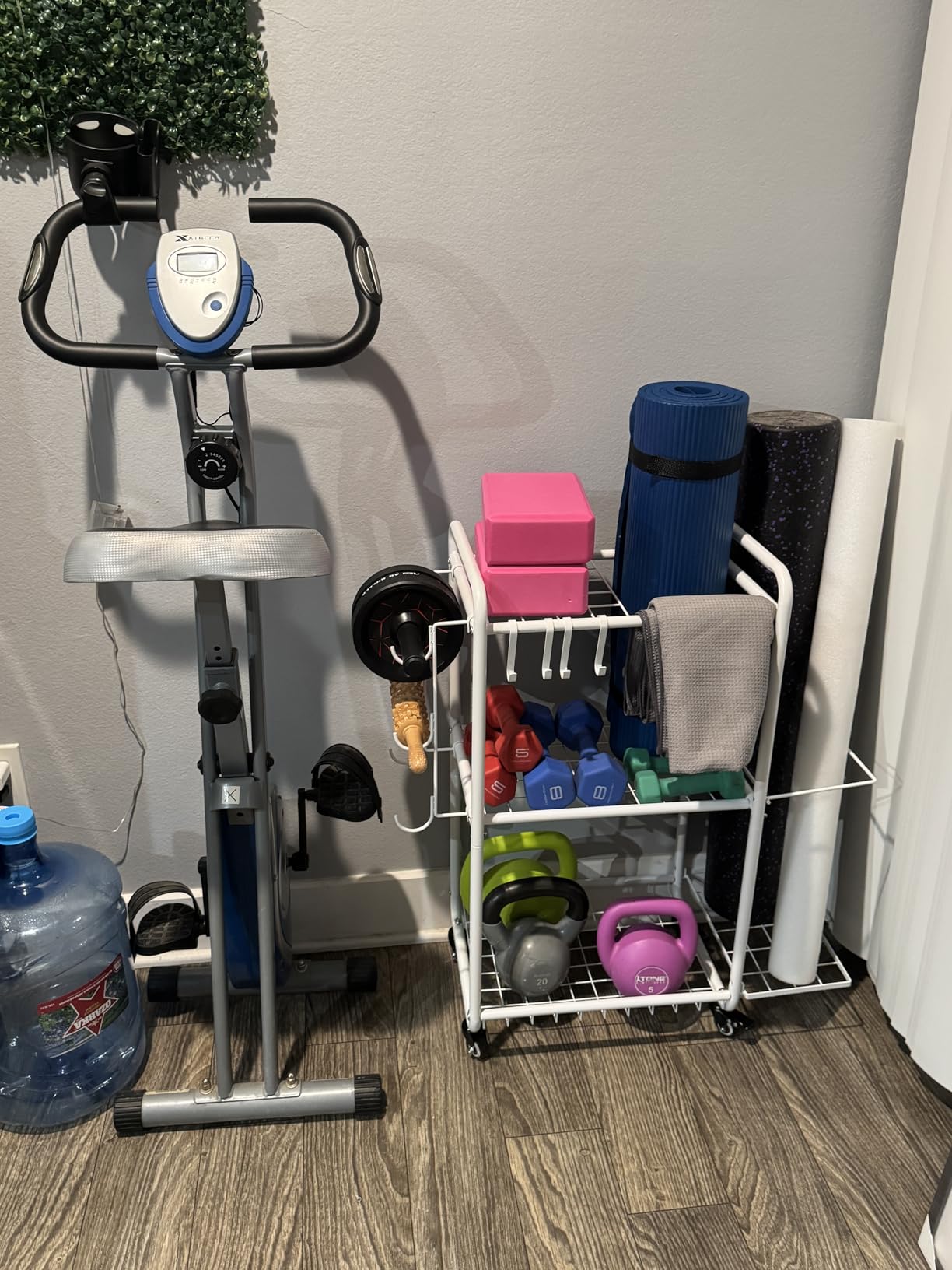 Multi-Functional Home Gym Storage Rack - Yoga Mat Storage Rack, Dumbbell Weight Rack & Workout Equipment Storage with Heavy-Duty Steel Construction for Gym Fitness Organizer customer photo 2