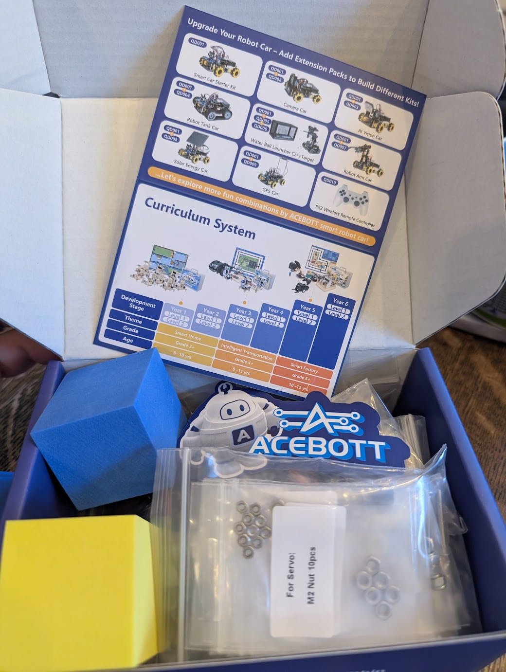 Robotics for Kids Ages 12-16, ACEBOTT 4 in 1 Smart Robot Arm with 5DOF + Tank Car, STEM Toys Coding Kit Compatible with Arduino & Scratch, App & Remote Control, for Kids & Teens customer photo 1