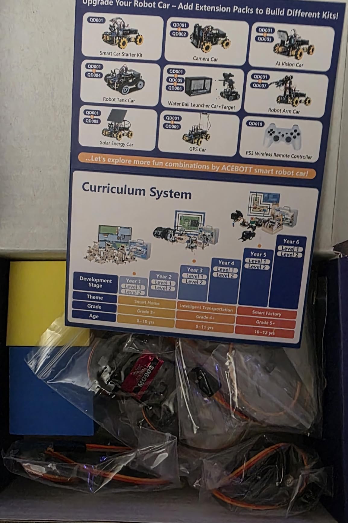 Robotics for Kids Ages 12-16, ACEBOTT 4 in 1 Smart Robot Arm with 5DOF + Tank Car, STEM Toys Coding Kit Compatible with Arduino & Scratch, App & Remote Control, for Kids & Teens customer photo 2
