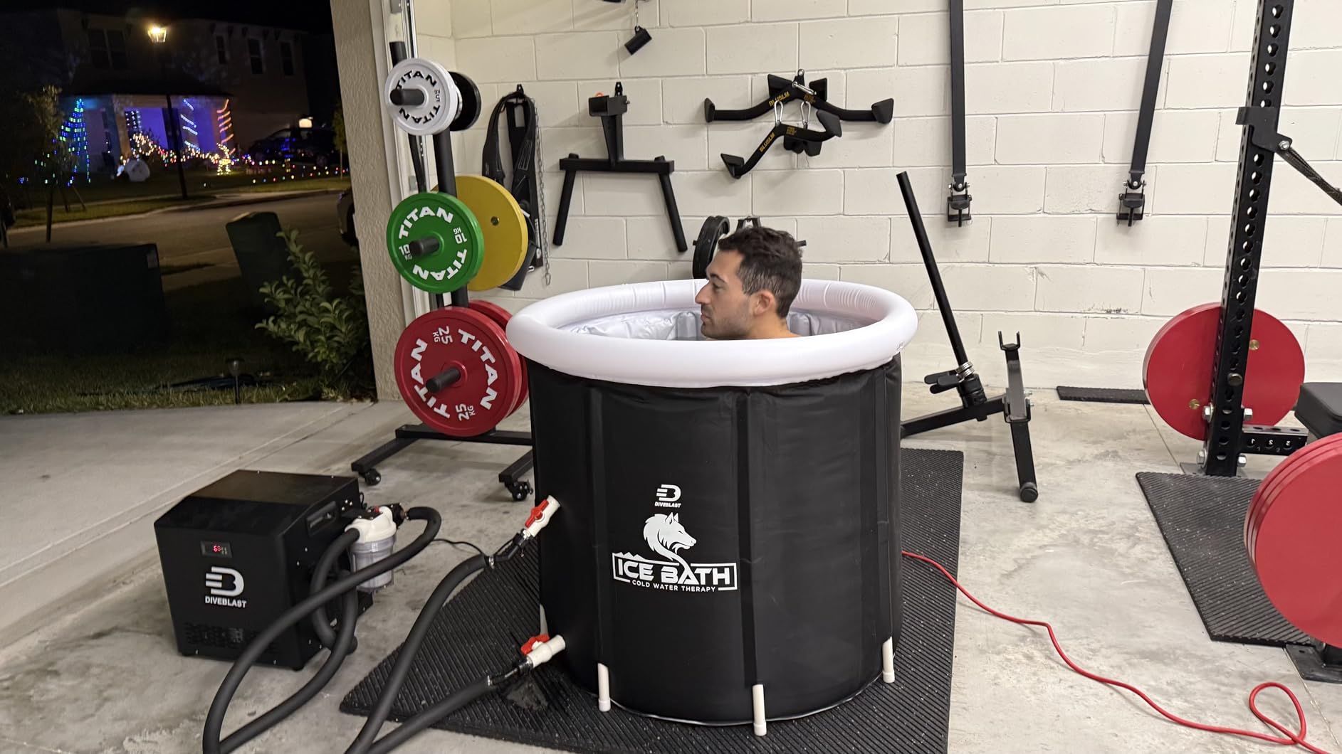 Diveblast Cold Plunge Tub With Water Chiller, Pump and Filter - Low Consumption 2/3 HP Cold Plunge Chiller - Cools Water Down to 39°F customer photo 1