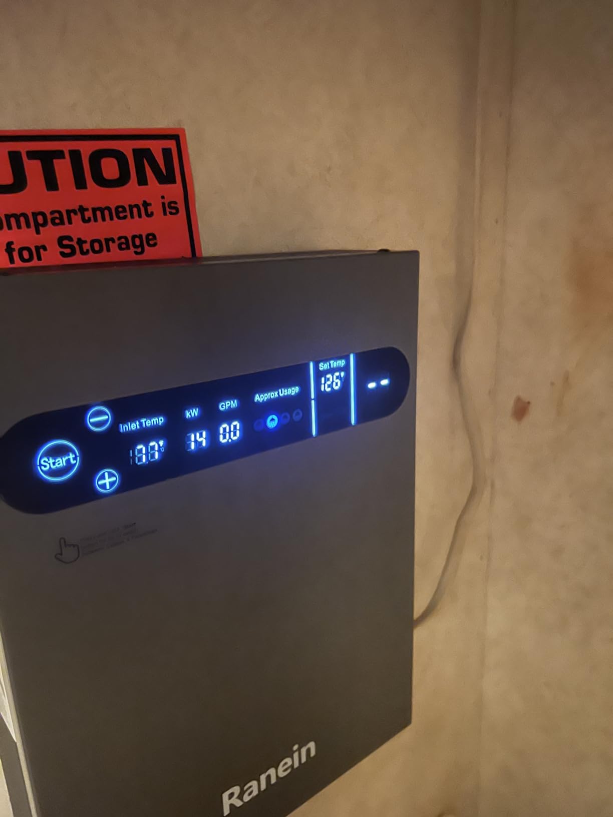 Ranein 13kW Tankless Electric Water Heater, 240V on Demand Instant Endless Water Heater with LED Temperature Display, Up to 3.1 GPM for 1-2 Point of Use customer photo 2