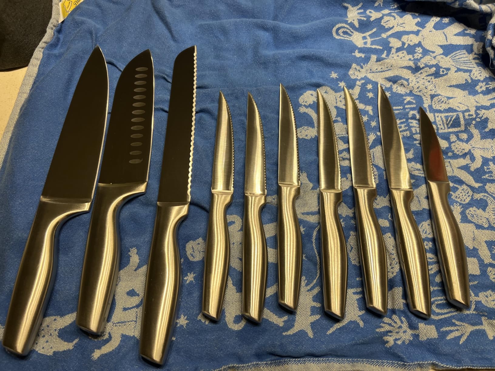 Kitchen Knife Set, German Stainless Steel kitchen knives | 14-Piece Includes Knife Block Set & Sharpener, High Carbon, Rust-Resistant, Ergonomic Handle for Cooking, Grilling & Gifting customer photo 2