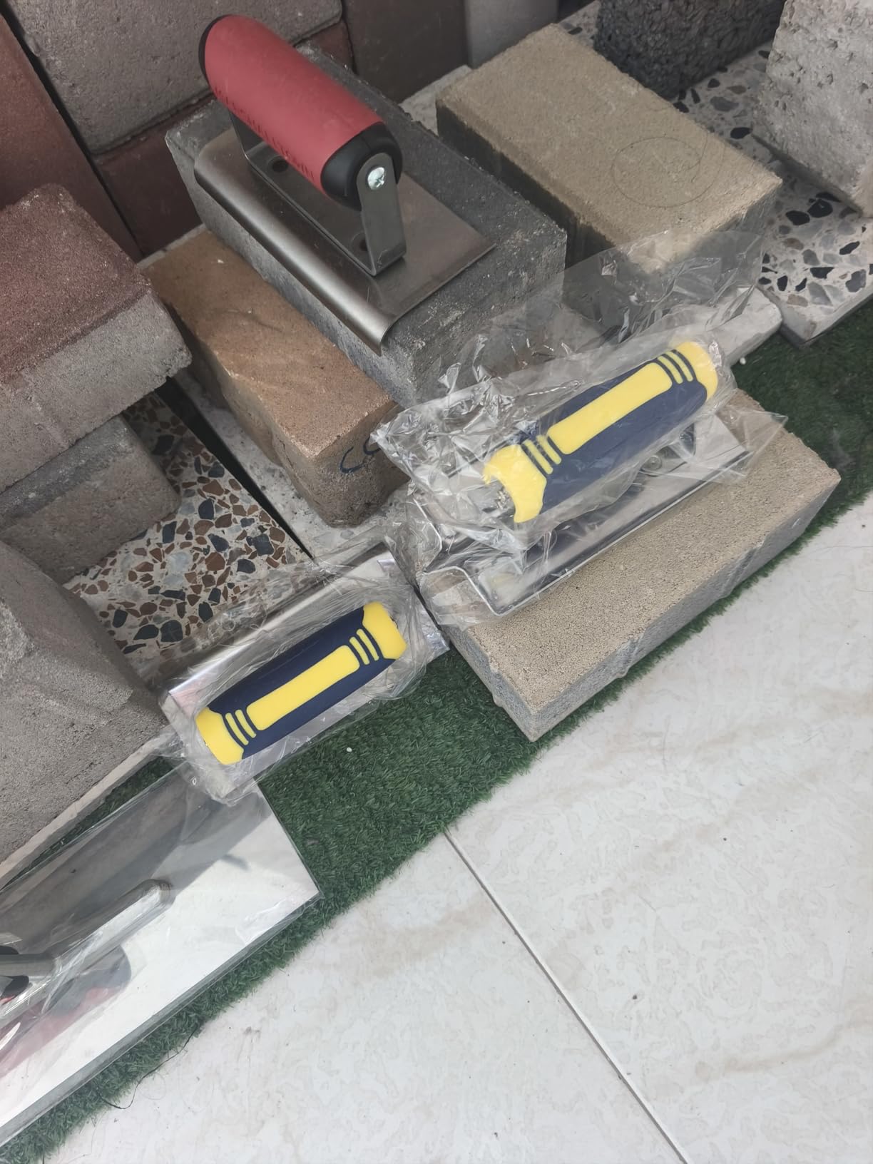 Concrete Tools Set 3 PC Stainless Steel Flat Finishing Trowel (11