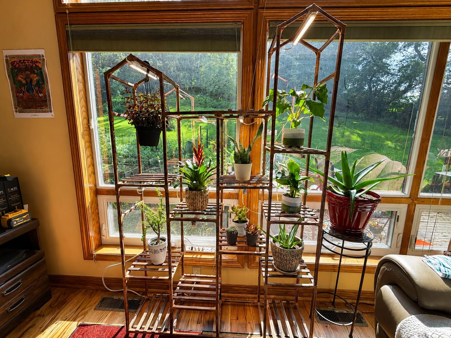 EnHomee Large Plant Stand, Tiered Wood Shelf for Indoor & Outdoor customer photo 1