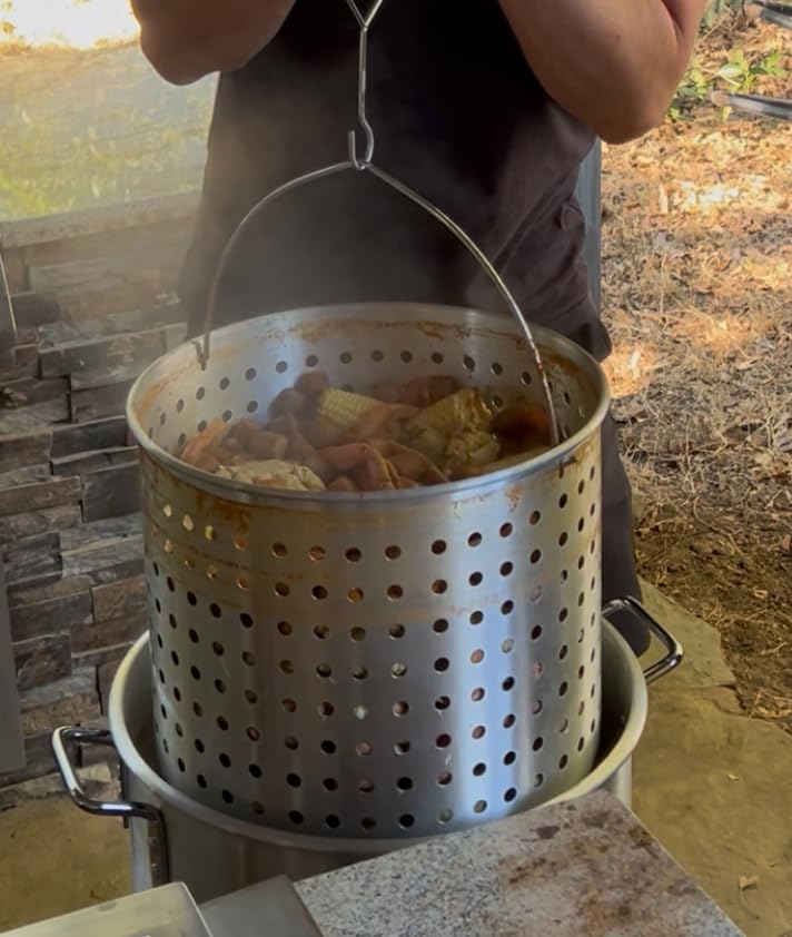 80QT Crawfish Boiler | Seafood Boiling Kit | Dustproof Cover | 16