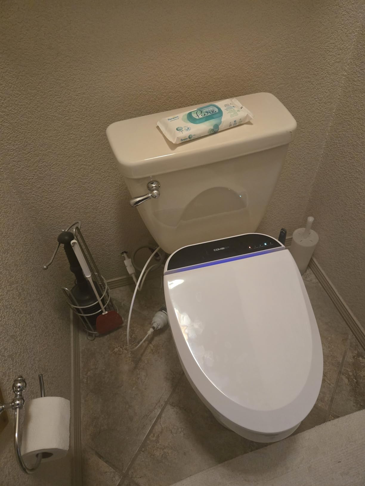 Combier Electric Bidet Toilet Seat Elongated, Wash Dry Soft Close Remote | Heated Warm Water Spray, Self-Clean Nozzle, Warm Air Drying, Silent Soft Close Lid, Ideal for Home & Hotel Bathroom Use customer photo 1