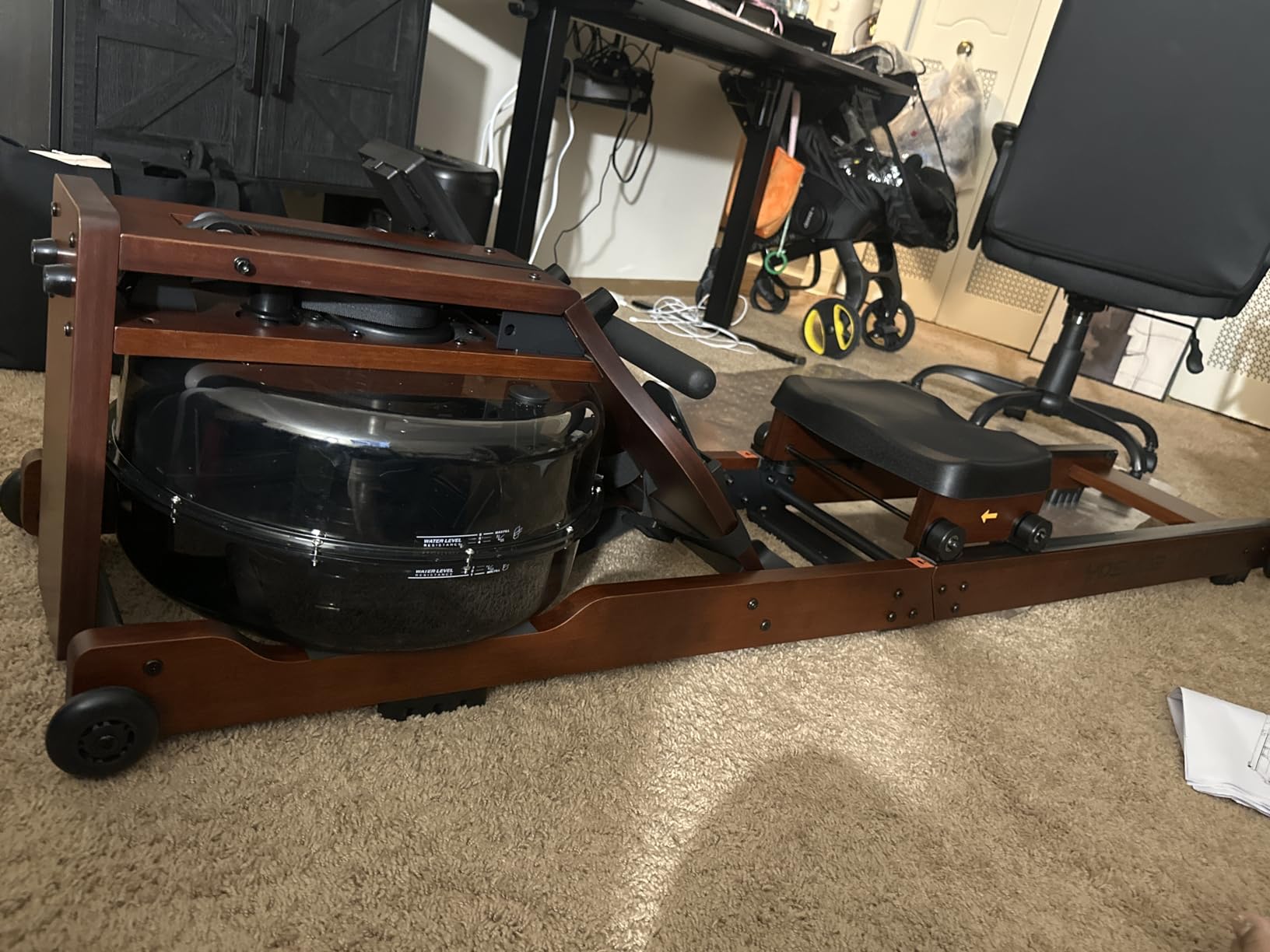 YOSUDA Water Rowing Machine Foldable for Home Use 5.8 Gal Large Water Tank customer photo 1