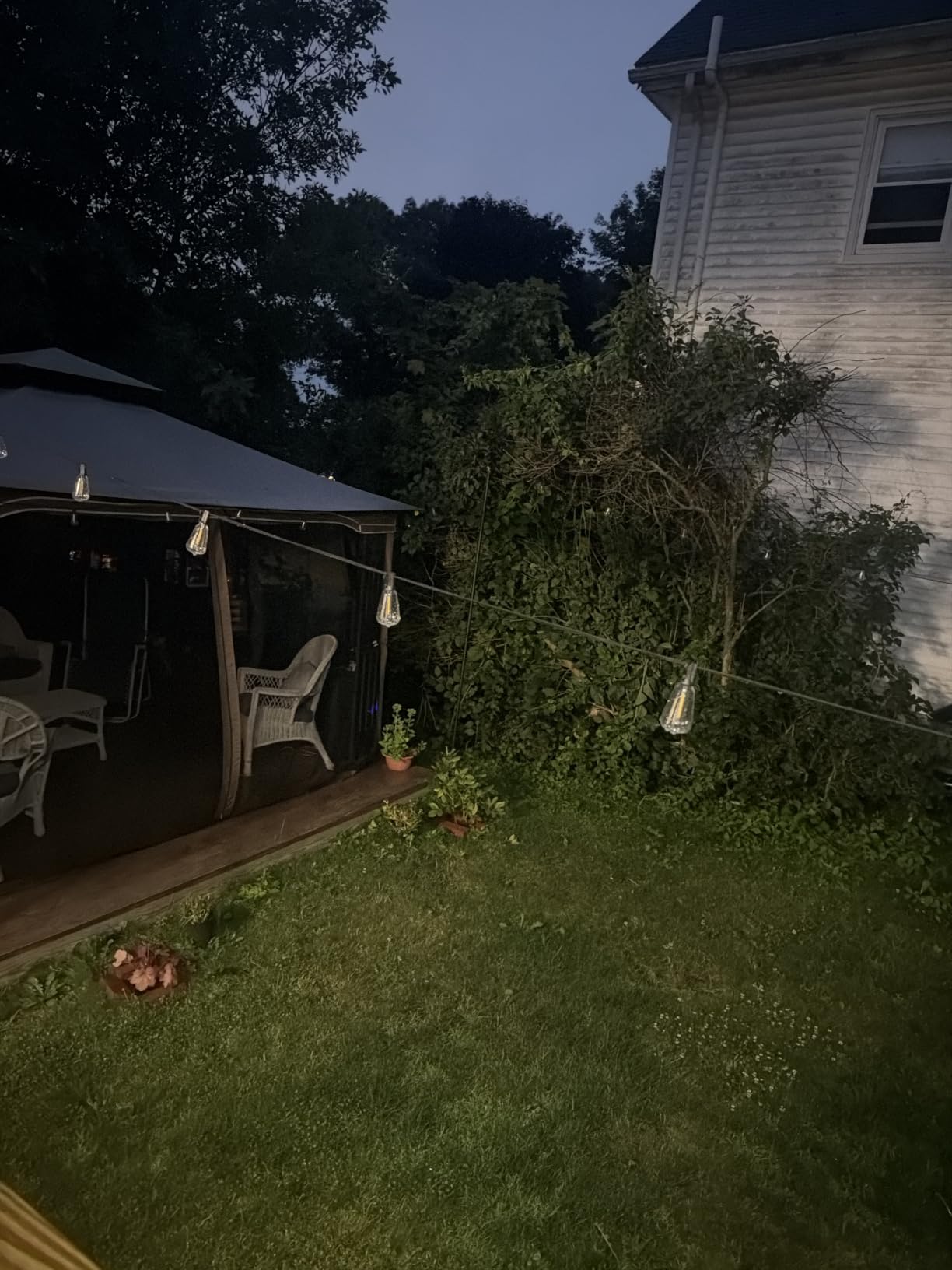 2 Pack 10Ft String Light Poles, Metal Poles with Fork for Outside Lights,Outdoor Metal Light Stand with Fence Brackets Hanging Lights for Garden Patio Wedding Backyard Deck Party customer photo 1