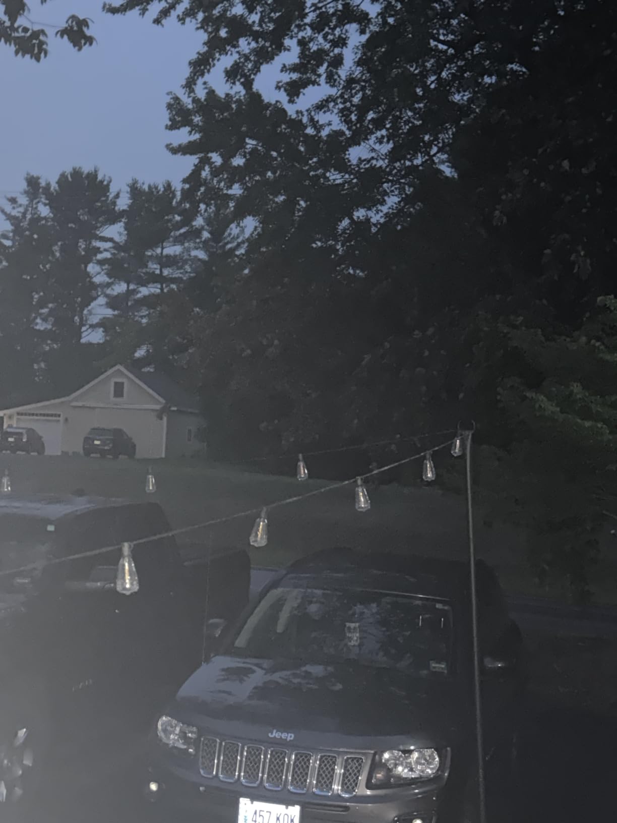 2 Pack 10Ft String Light Poles, Metal Poles with Fork for Outside Lights,Outdoor Metal Light Stand with Fence Brackets Hanging Lights for Garden Patio Wedding Backyard Deck Party customer photo 2