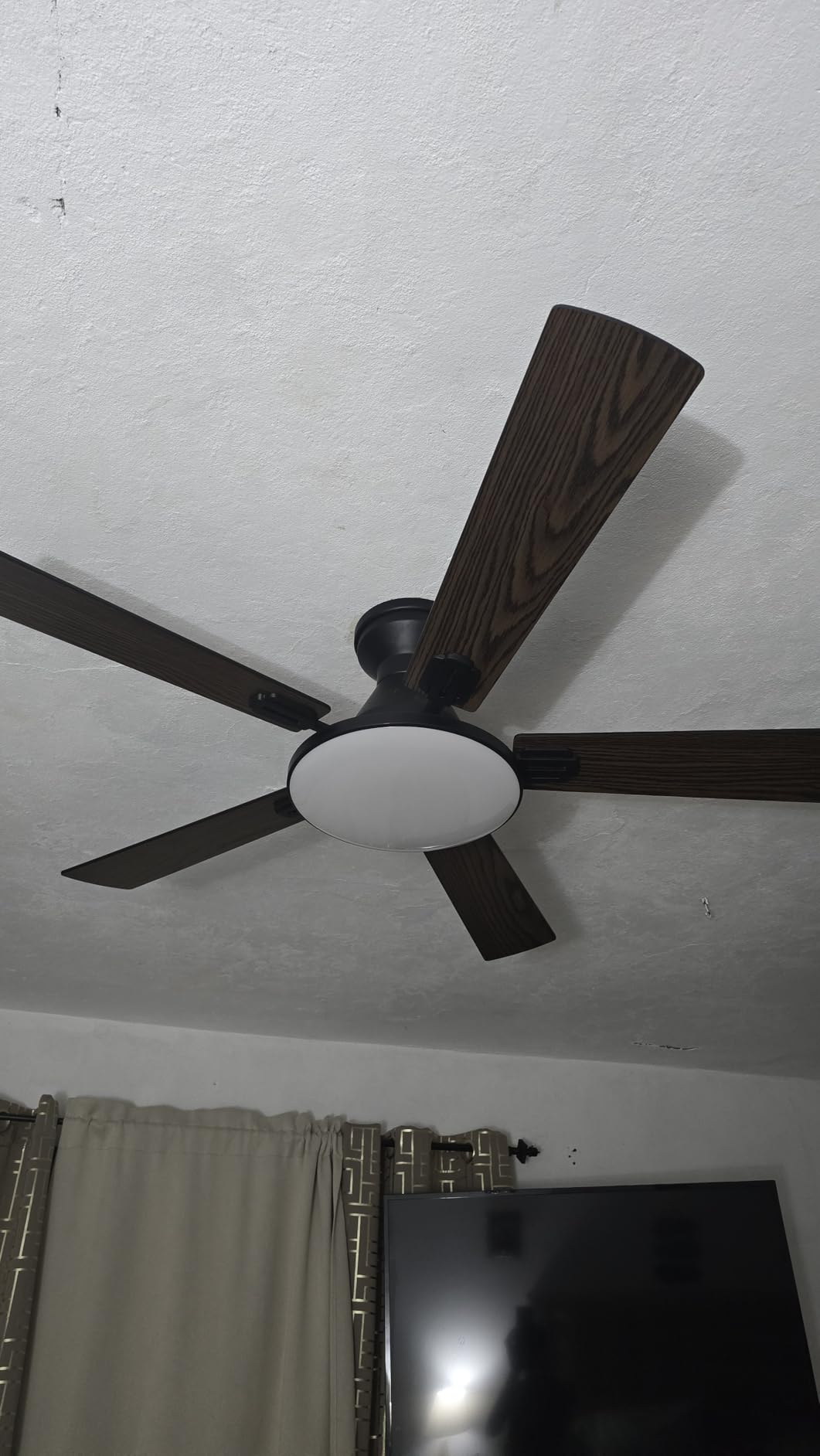 Passky 52 Inch Black Low Profile Ceiling Fans with Lights and Remote customer photo 2