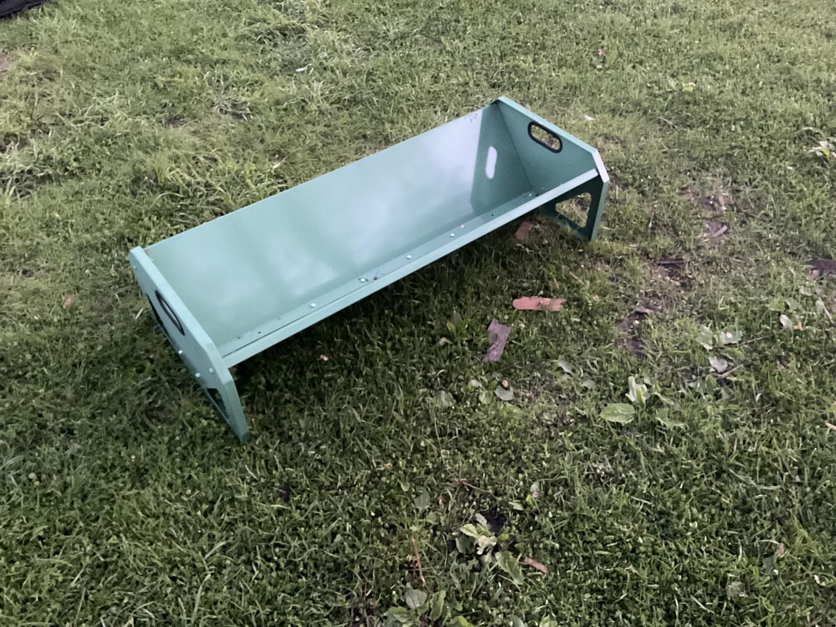 [New Upgrade] Stainless Steel Goat Feeder 45 Inch, Heavy Duty Large Capacity Feed Trough, Thickened Livestock Feeder, Easy to Clean customer photo 1
