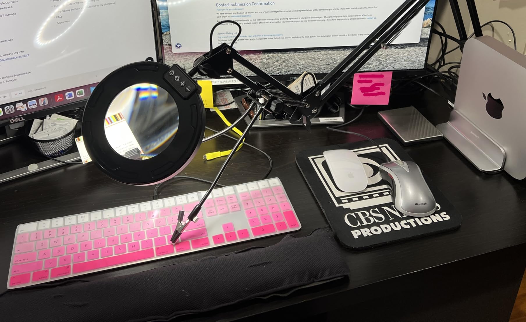 12X Magnifying Glass with Light and Stand, Soldering Helping Hands | 3-Section Swing Arm Workbench Lighted Magnifier, 5 Color Stepless Dimming, LED Desk Lamp with Clamp for Craft Repair Reading customer photo 1