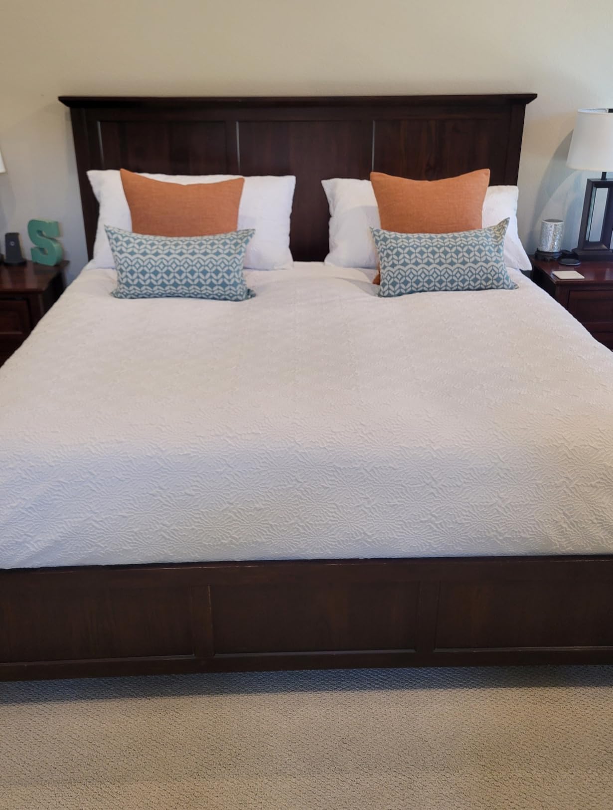 Three Geese Luxury Goose Down Comforter Queen Size, Ultra-Soft Fluffy Duvet Insert for All Season, 1800TC Cotton Blended Cover Hotel Style Bedding Comforter 90x90 inch customer photo 1