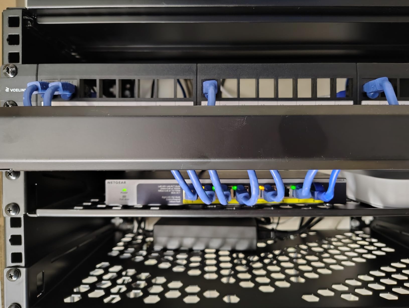 VCELINK 1U 12-Slot Server Rack Cable Management for 19
