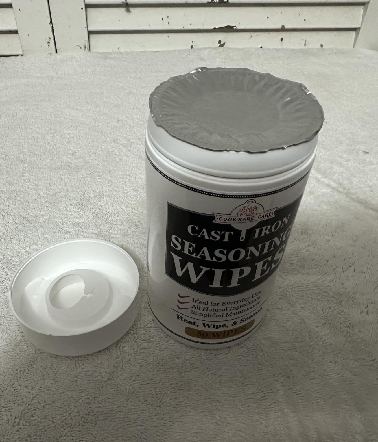 Cookware Care Cast Iron Seasoning & Cleaning Oil Wipes - Seasons, Cleans & Conditions Cast Iron Skillet, Carbon Steel & Blackstone Griddle | 50 Wipes, Made in USA with Grapeseed Oil (1 Pack) customer photo 2