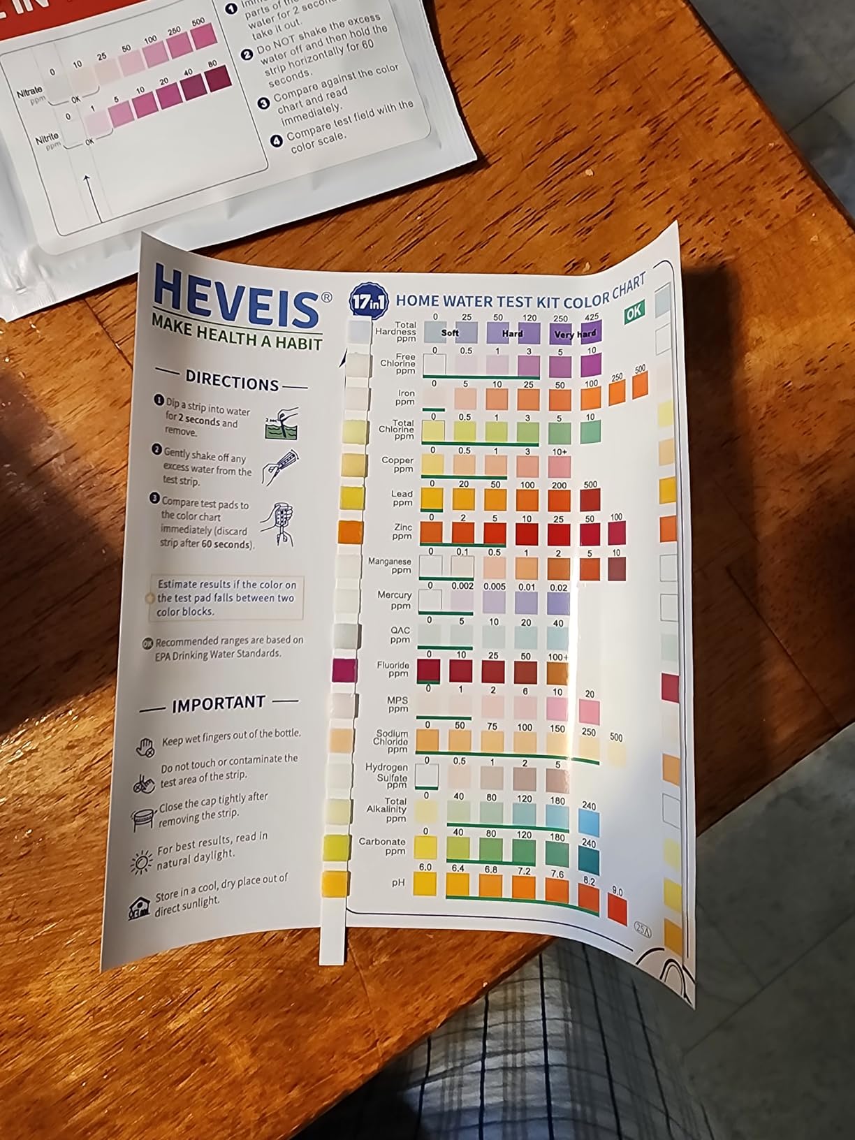 21-in-1 Home Drinking Water Testing Kit - 120 Strips + 4 Bacteria Tests - Tap and Well Water Test Kit, Easy to Test and Read for Hardness, Lead, Iron, Fluoride, pH, Copper, Bacteria and More customer photo 1