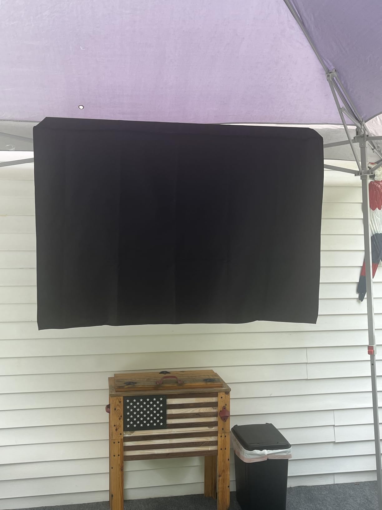 YOTOM Waterproof Outdoor TV Covers for 52 to 55 inches Outside-TV, 600D Thick Fabric TVs Screen Protector Cover with Remote Control Pocket - Size 52'' W x 33'' H x 5.5'' D customer photo 1