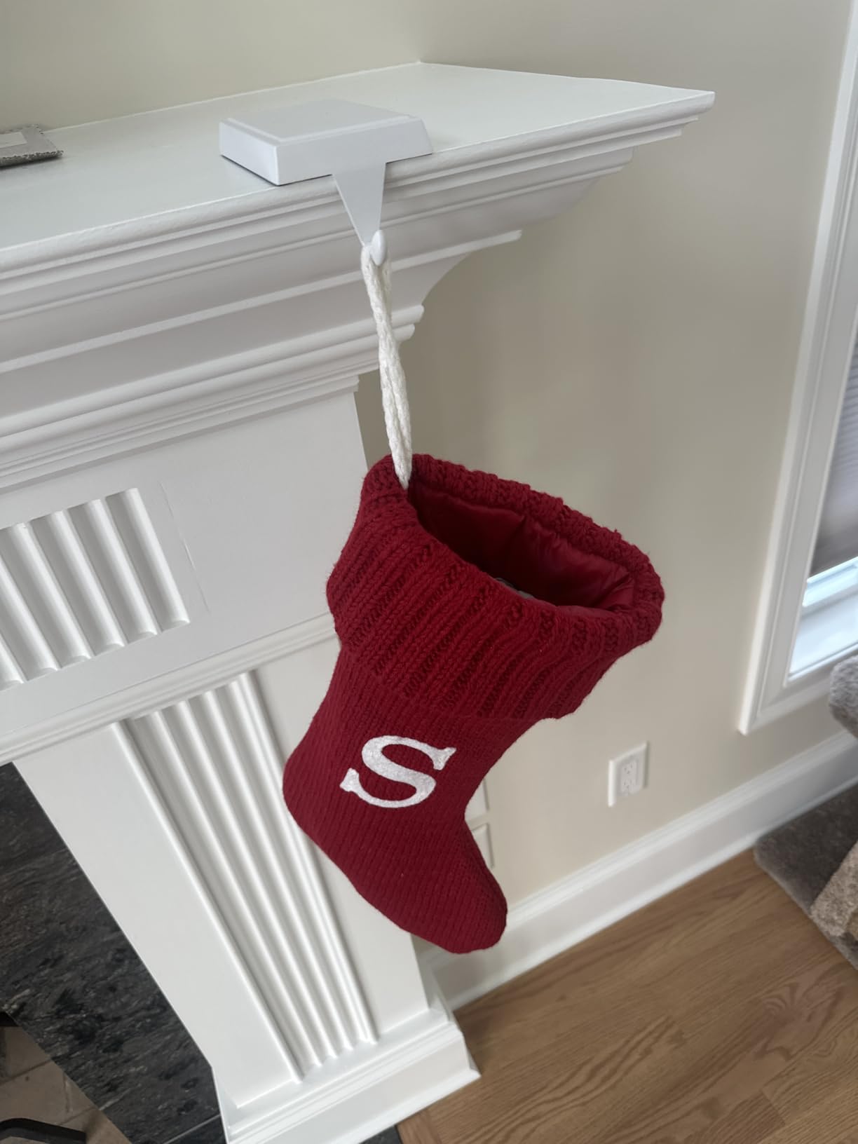 4-Pack Christmas Stocking Holders for Mantel, Weighted Metal Hooks, Gold | Non-Scratch Base & Low Profile Design, Fits Most Fireplace Mantels and Tabletops for Holiday Decor customer photo 2