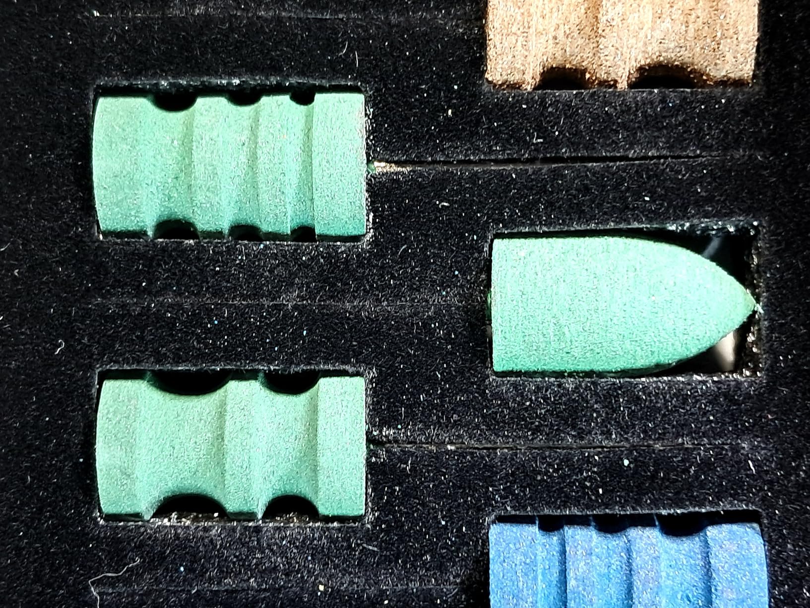Leather Burnishing Bits for Rotary Tools - Complete Edge Finishing | Complete leather edge shaping, sanding, and polishing with 240, 400, 600 & 1000 grit rubber bits plus beech wood burnishers. customer photo 2